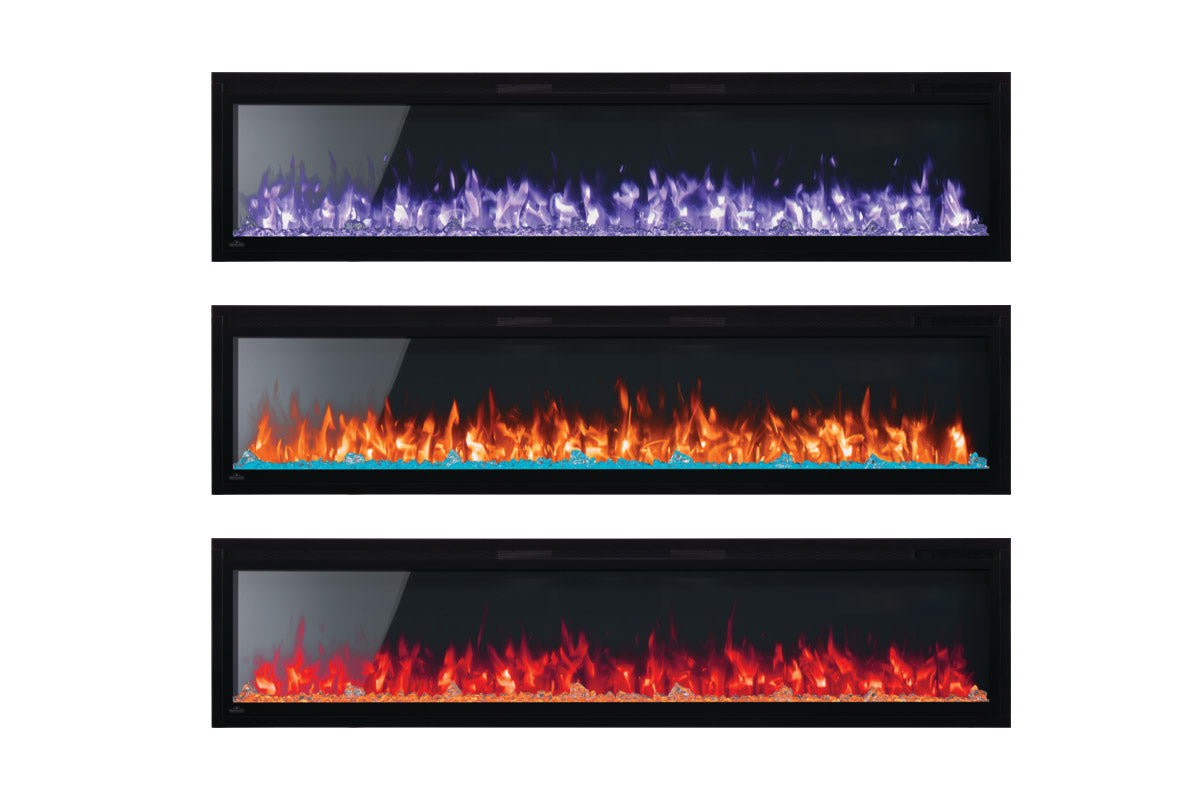 Napoleon Entice 60-Inch Wall Mount Recessed Linear Electric Fireplace - Modern Home Heating for Living Room, Bedroom & Office
