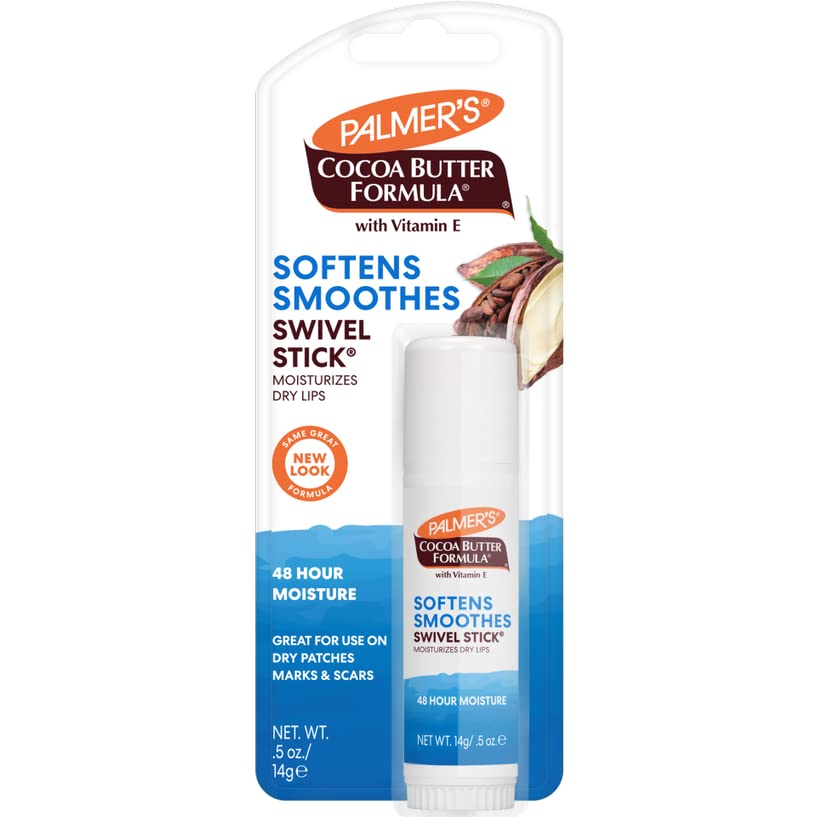 Palmer's Cocoa Butter Formula Swivel Stick 3-Pack (14g Each) - Ultra Moisturizing Lip Balm & Skin Care for Dry Hands, Elbows & Lips | Perfect for Travel, Gym & Daily Hydration