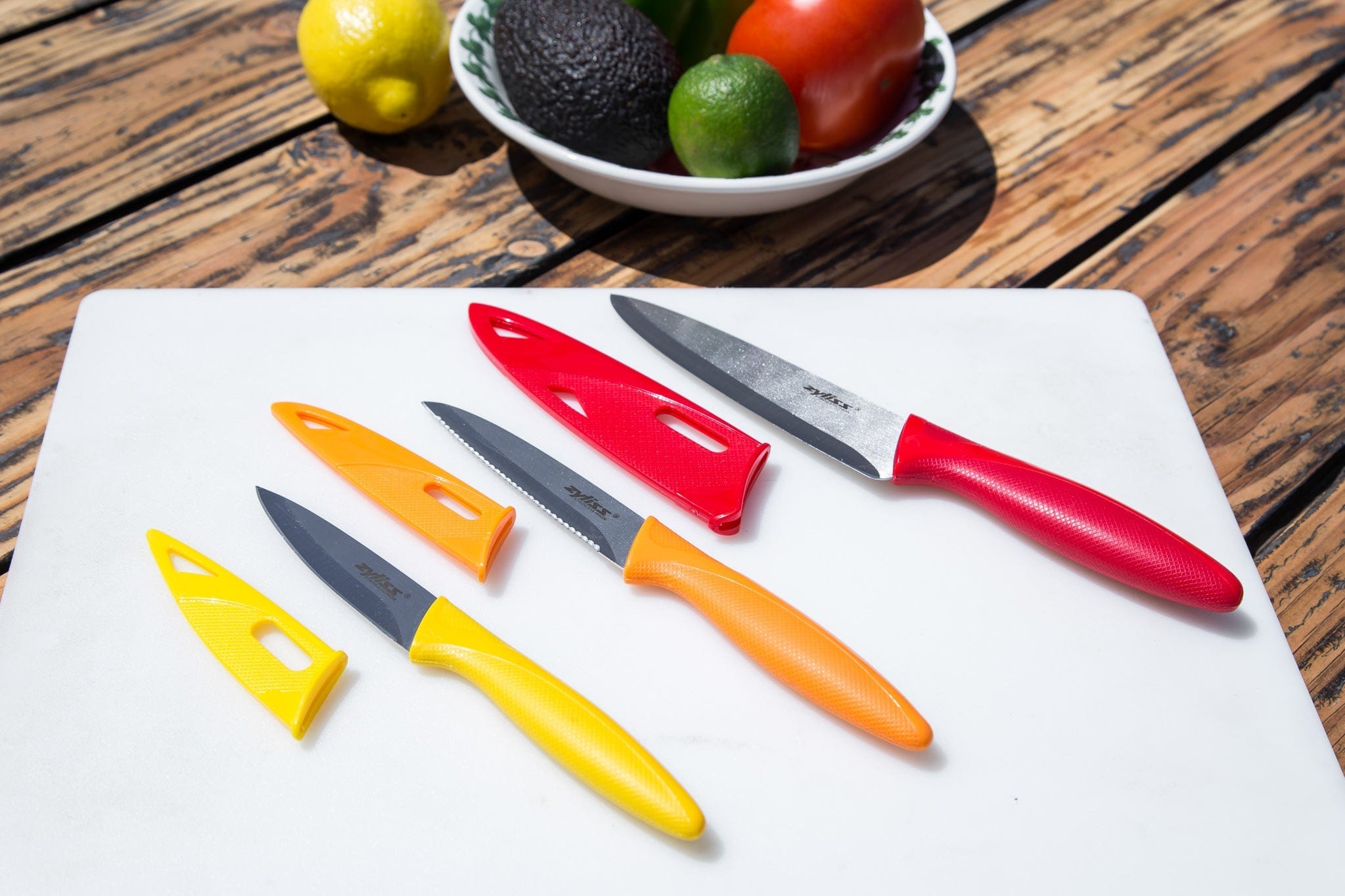 Zyliss 3-Piece Paring Knife Set with Protective Sheath Covers - Perfect for Kitchen, Camping & Food Prep | Sharp Stainless Steel Blades for Peeling, Slicing & Precision Cutting