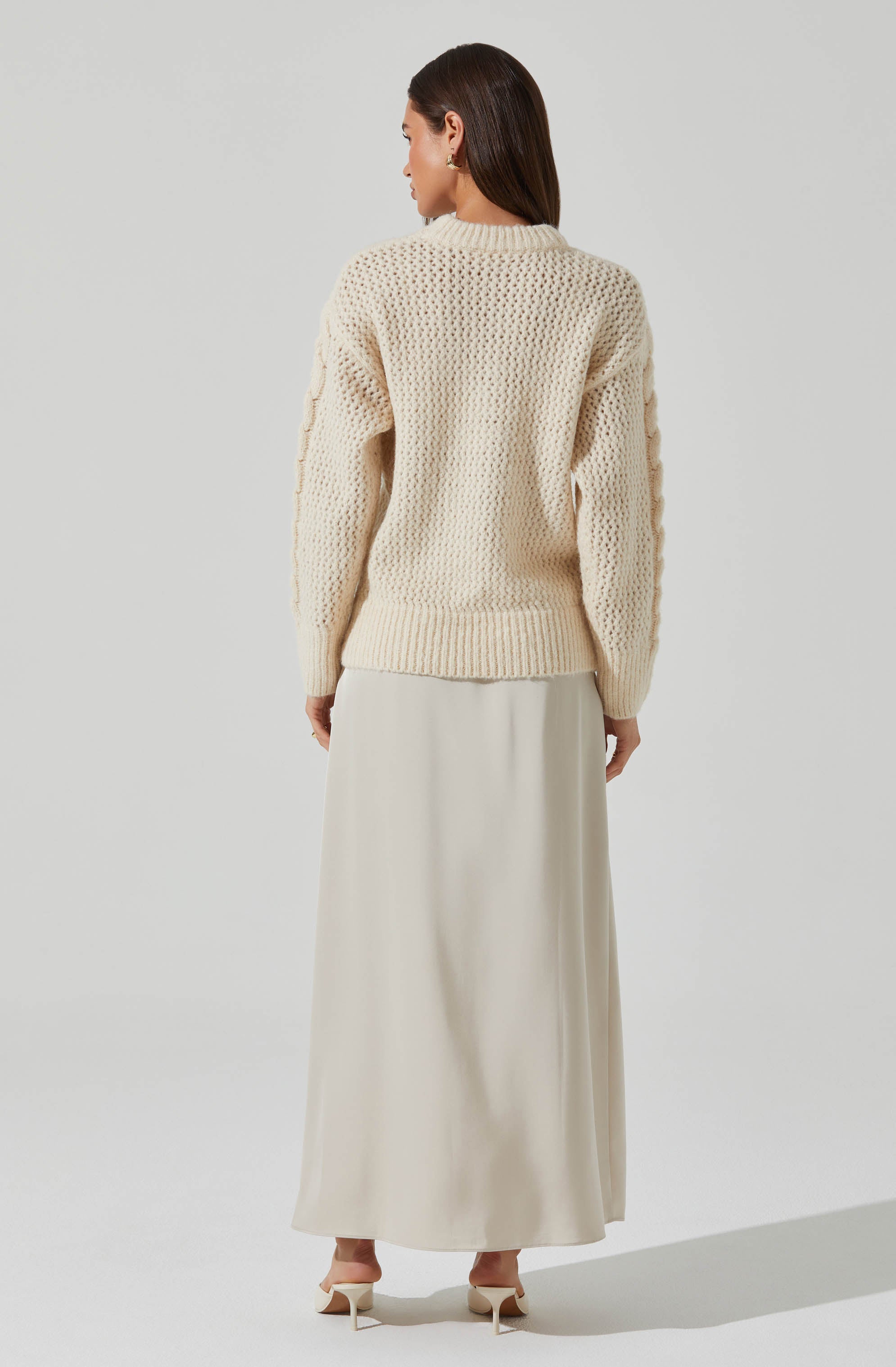 Lisbeth Cable Knit Sweater for Women - Cozy Winter Pullover with Classic Cable Design - Perfect for Casual Outfits, Office Wear & Holiday Gatherings