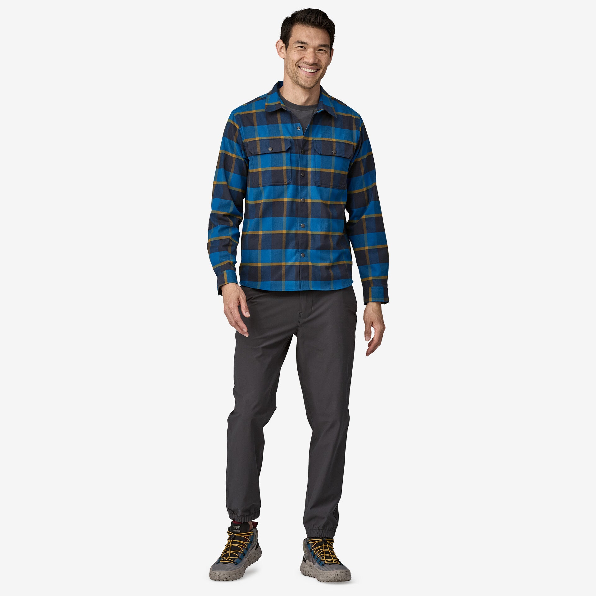 **Men's Canyonite Flannel Shirt - Soft Plaid Long Sleeve Button-Up for Casual & Outdoor Wear - Perfect for Camping, Hiking, and Fall Layering**