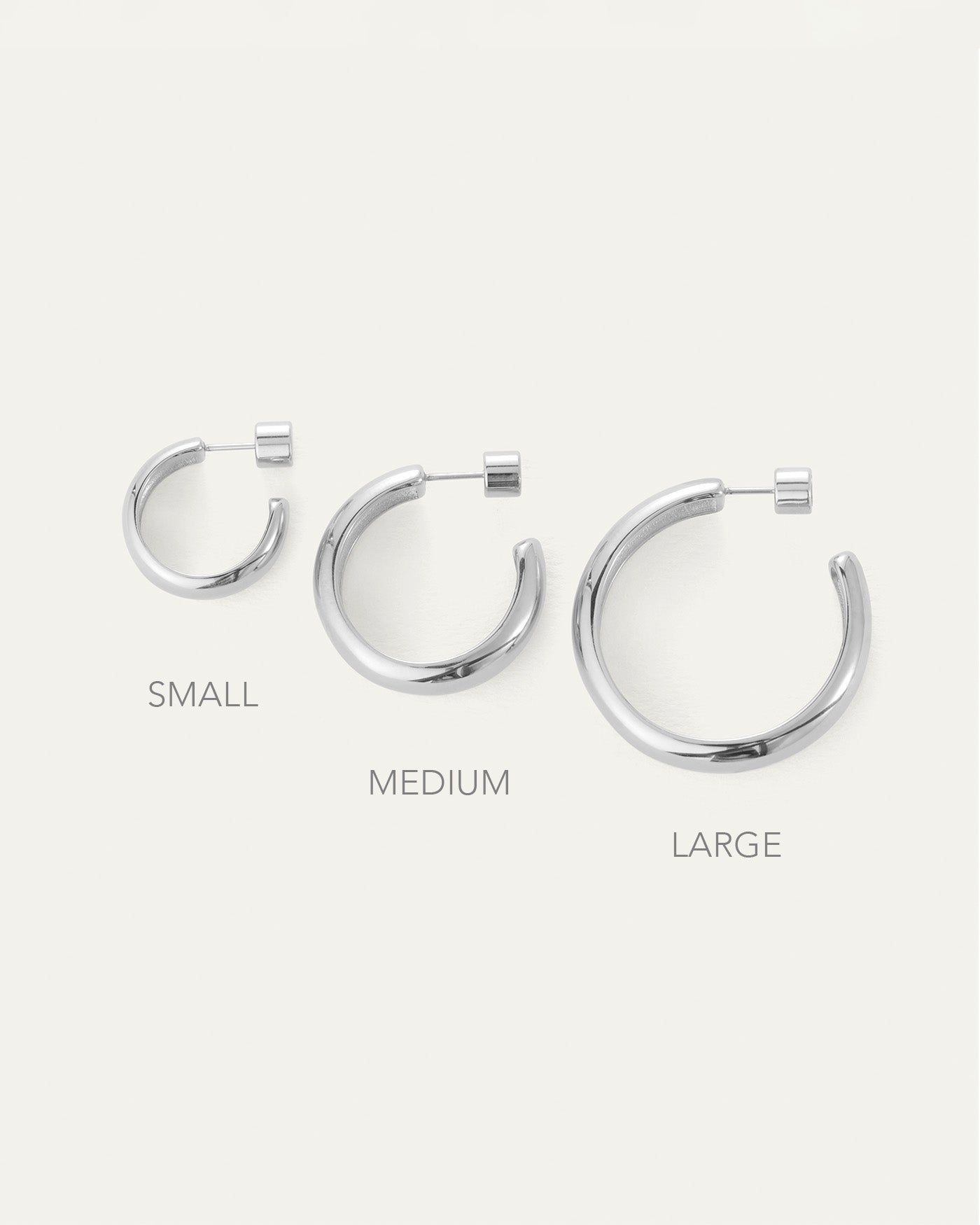 Staple Hoop Earrings - Medium Size Gold/Silver Hoops for Women - Perfect for Everyday Wear, Office & Date Night