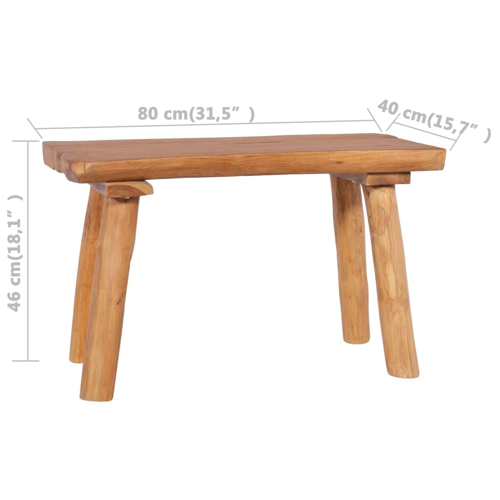 vidaXL Solid Teak Wood Garden Bench - Durable Indoor & Outdoor Wooden Bench for Entryway, Hallway, Living Room & Patio - Perfect for Home Decor, Garden Seating & Relaxation