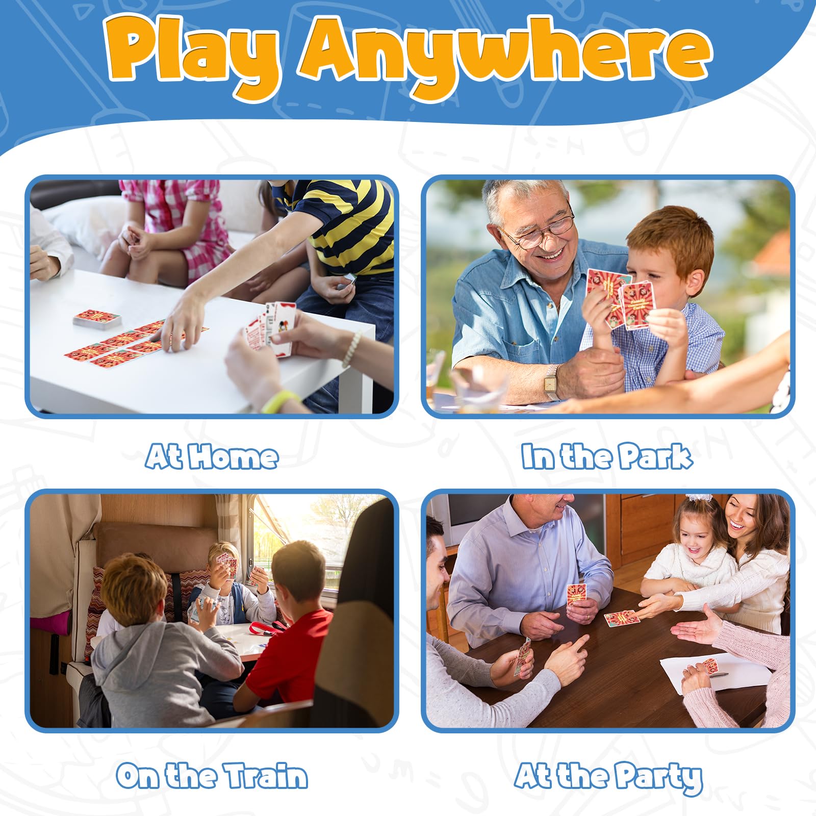 Family Conversation Starter Cards - Fun Question Game for Kids, Teens & Adults | Dinner Table & Road Trip Activities | Board Games for Family Bonding & Quality Time