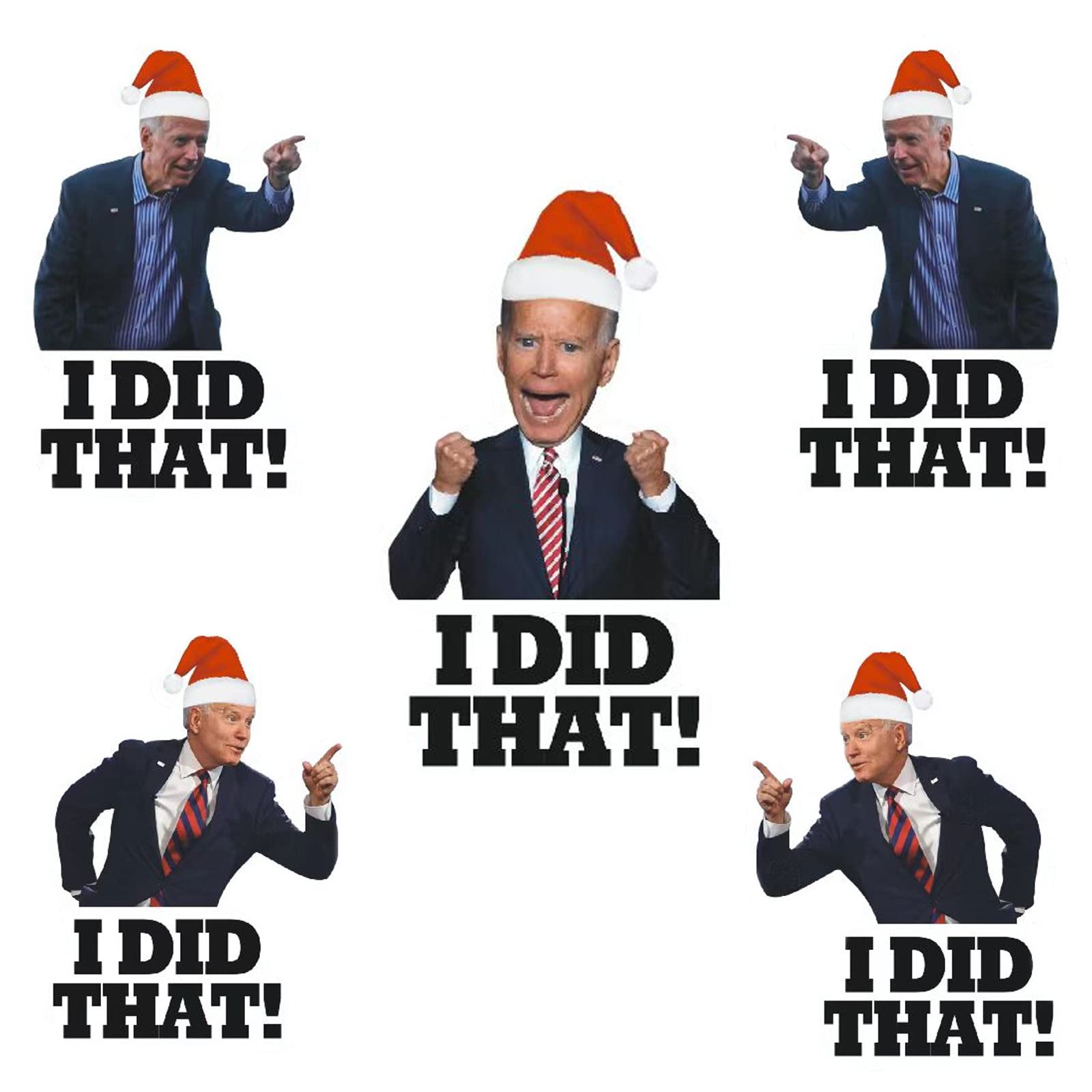 100 Pcs Funny 'I Did That' Biden Stickers - 5 Mixed Designs (3 Inch) - Perfect for Bumpers, Laptops & Water Bottles - Political Satire Decals for Car, Office & Gifts