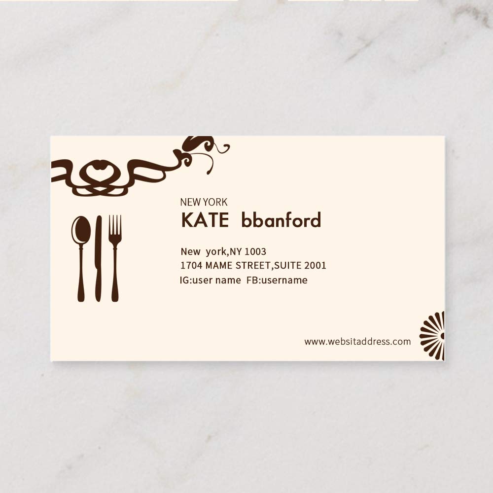Custom Printed Business Cards - Personalized Design for Restaurants & Small Businesses | High-Quality DIY Business Cards for Networking & Branding
