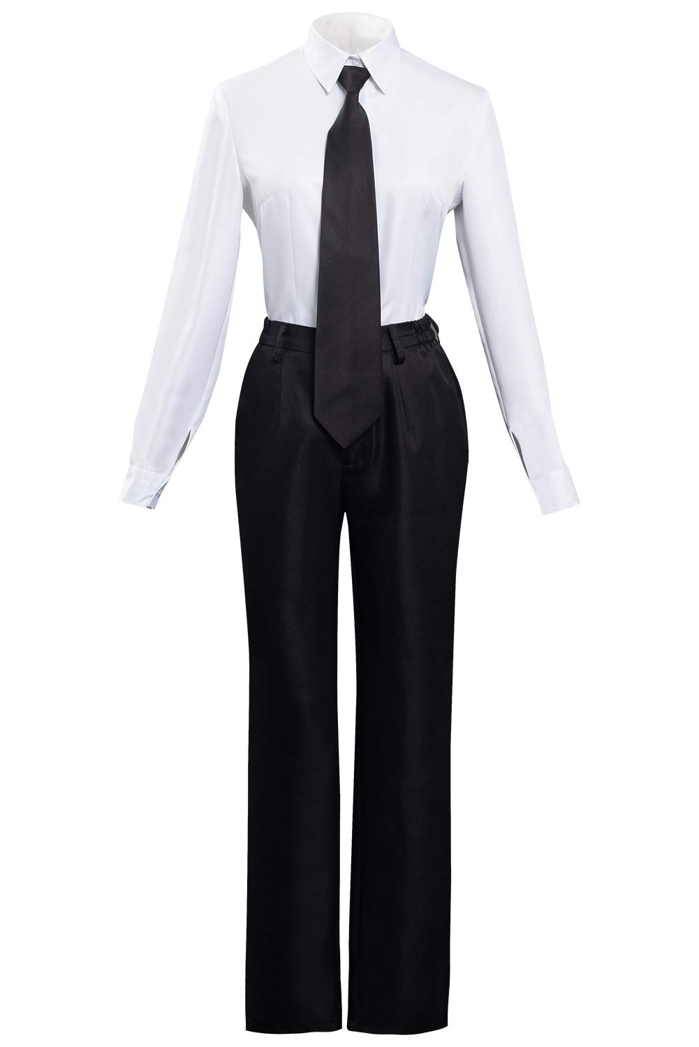NGOVINY Women's Chainsaw Man Makima Cosplay Costume Set - Halloween Anime Uniform with Overcoat & Shirt - Perfect for Conventions, Cosplay Events & Halloween Parties