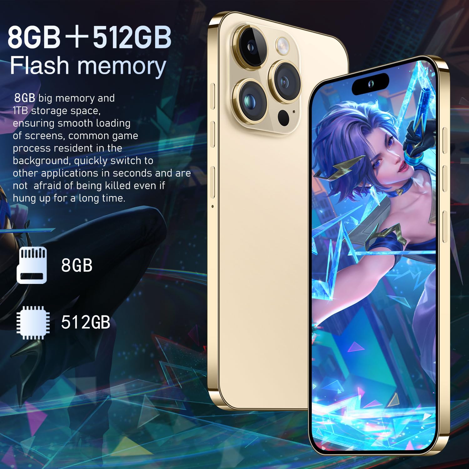 Unlocked I15 Pro MAX Smartphone 6.7