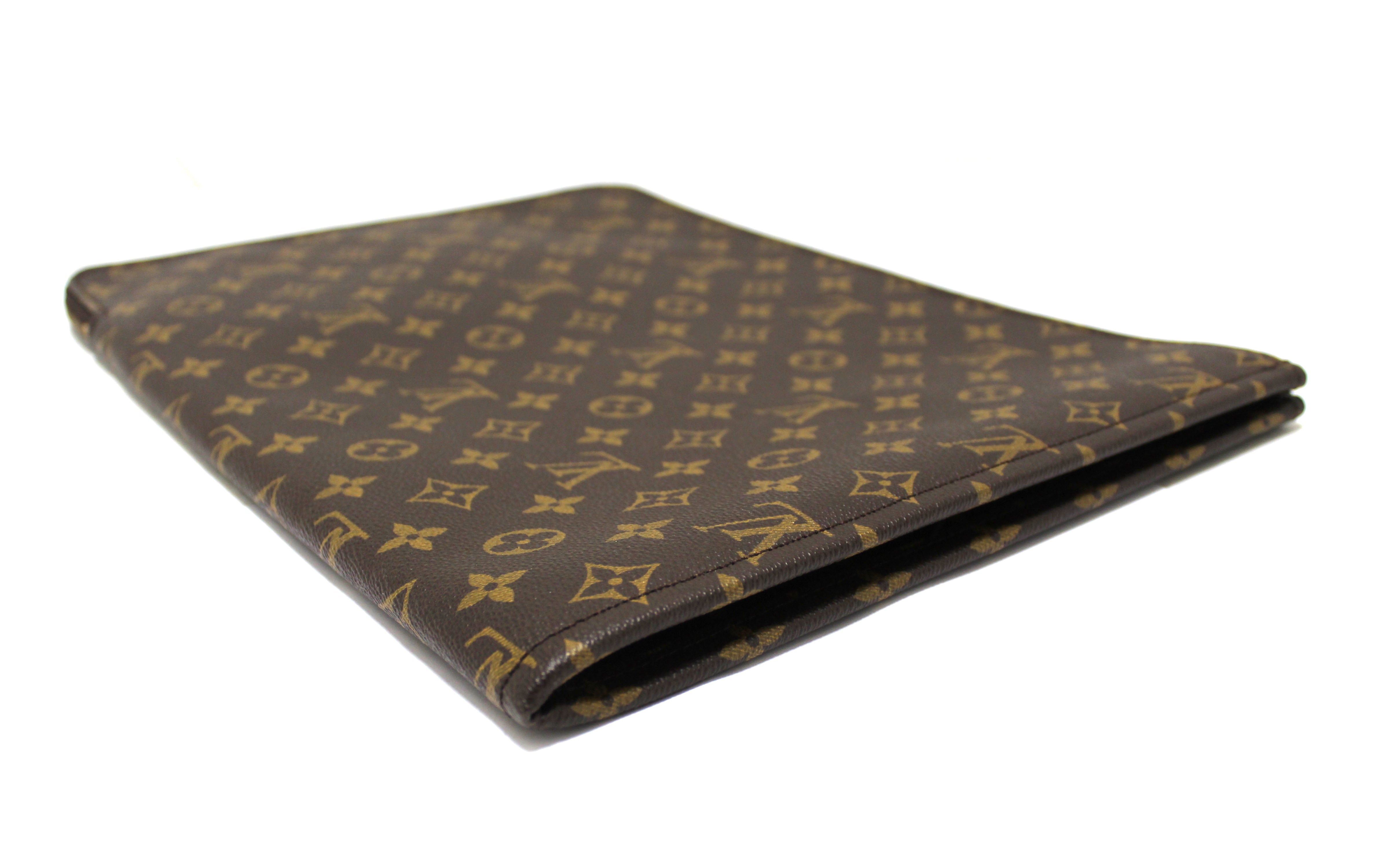 Authentic Louis Vuitton Monogram Poche Folio Document Case - Luxury Leather Organizer for Business, Travel & Everyday Use - Perfect for Professionals & Fashion Enthusiasts