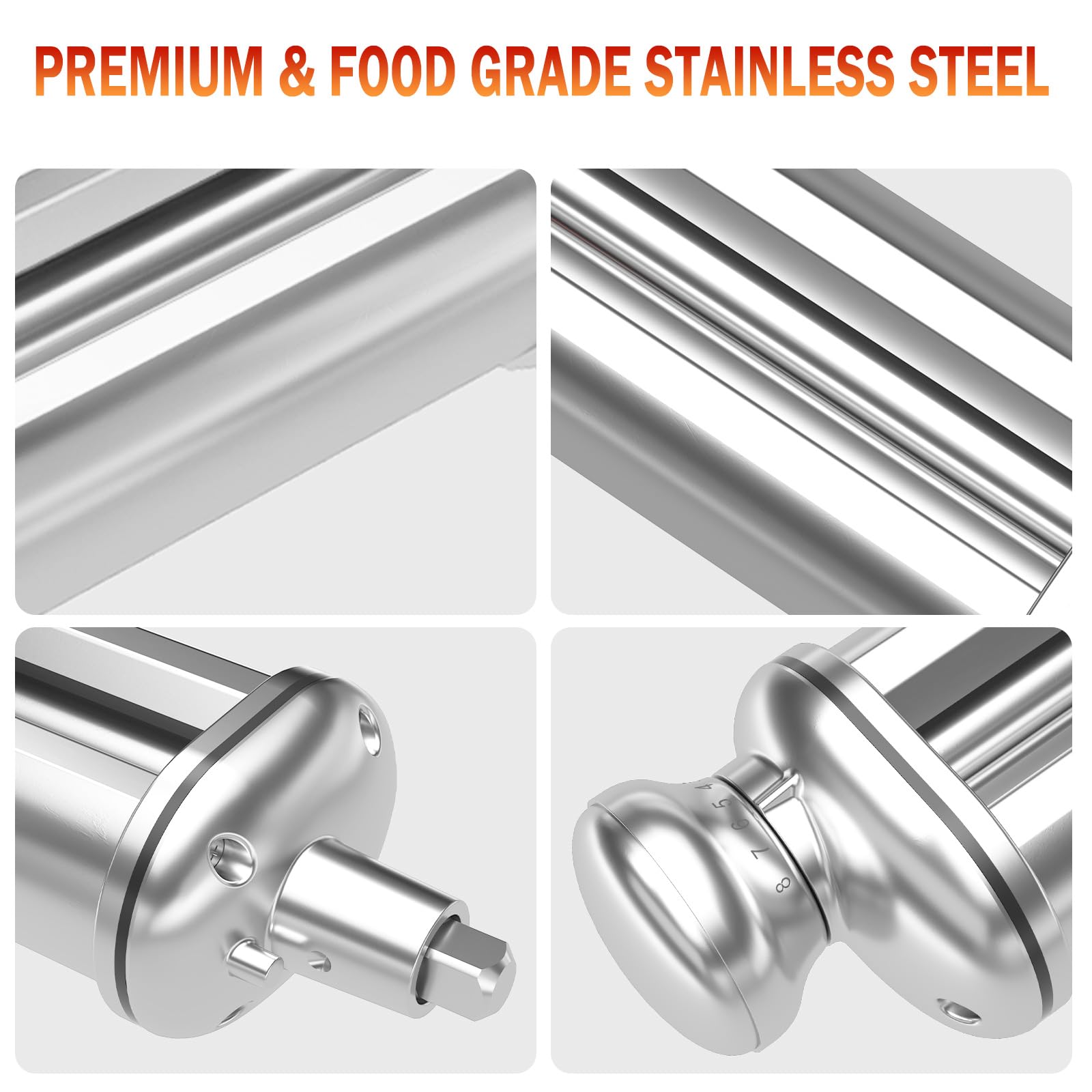 KitchenAid Stand Mixer Pasta Roller Attachment - 8 Adjustable Thickness Settings, Stainless Steel Dough Sheeter for Homemade Pasta, Perfect for Lasagna, Ravioli & Fettuccine | KitchenAid Mixer Accessories