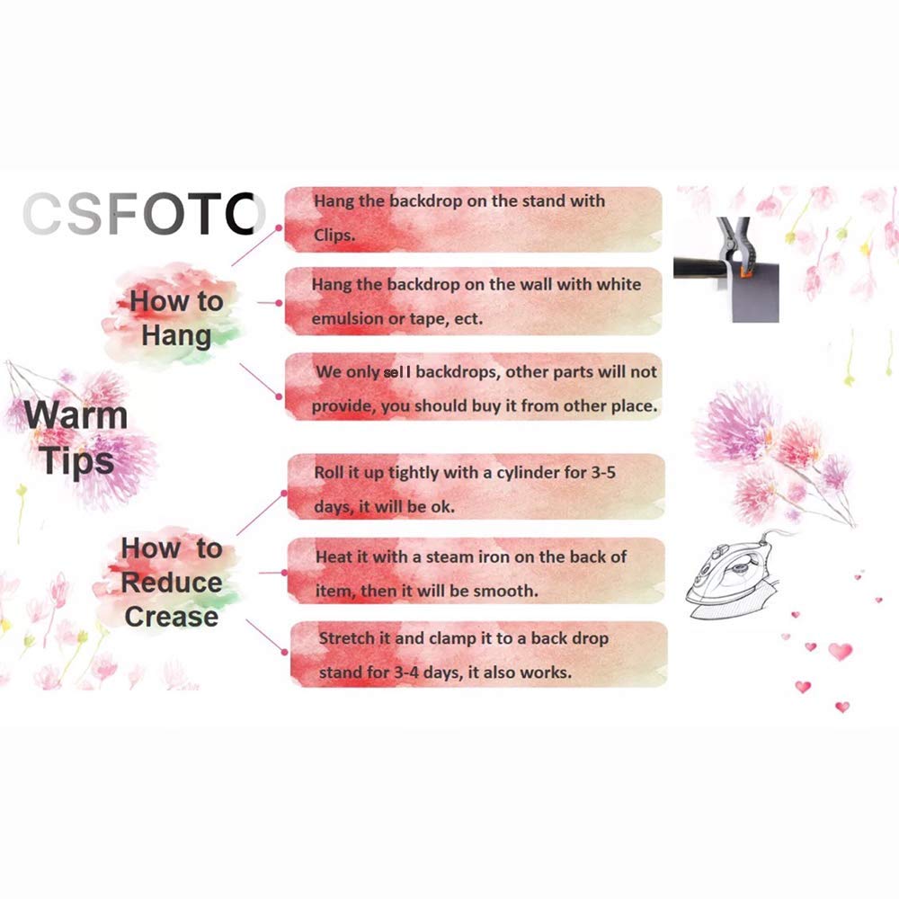 CSFOTO 8x6.5ft Professional Photography Backdrop - Wrinkle-Free Zoom Meeting Background for Video Conferences, Home Office, Virtual Classroom & Streaming - Perfect for YouTube, TikTok & Online Presentations