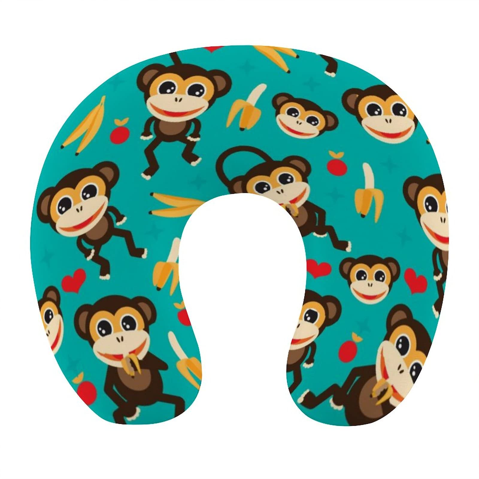 SWEET TANG Memory Foam Travel Pillow - U-Shaped Neck Support for Airplane, Car & Office - Ergonomic Chin & Head Cushion - Banana Design for Comfortable Sleep & Nap - Perfect for Travel, Work & Home Relaxation