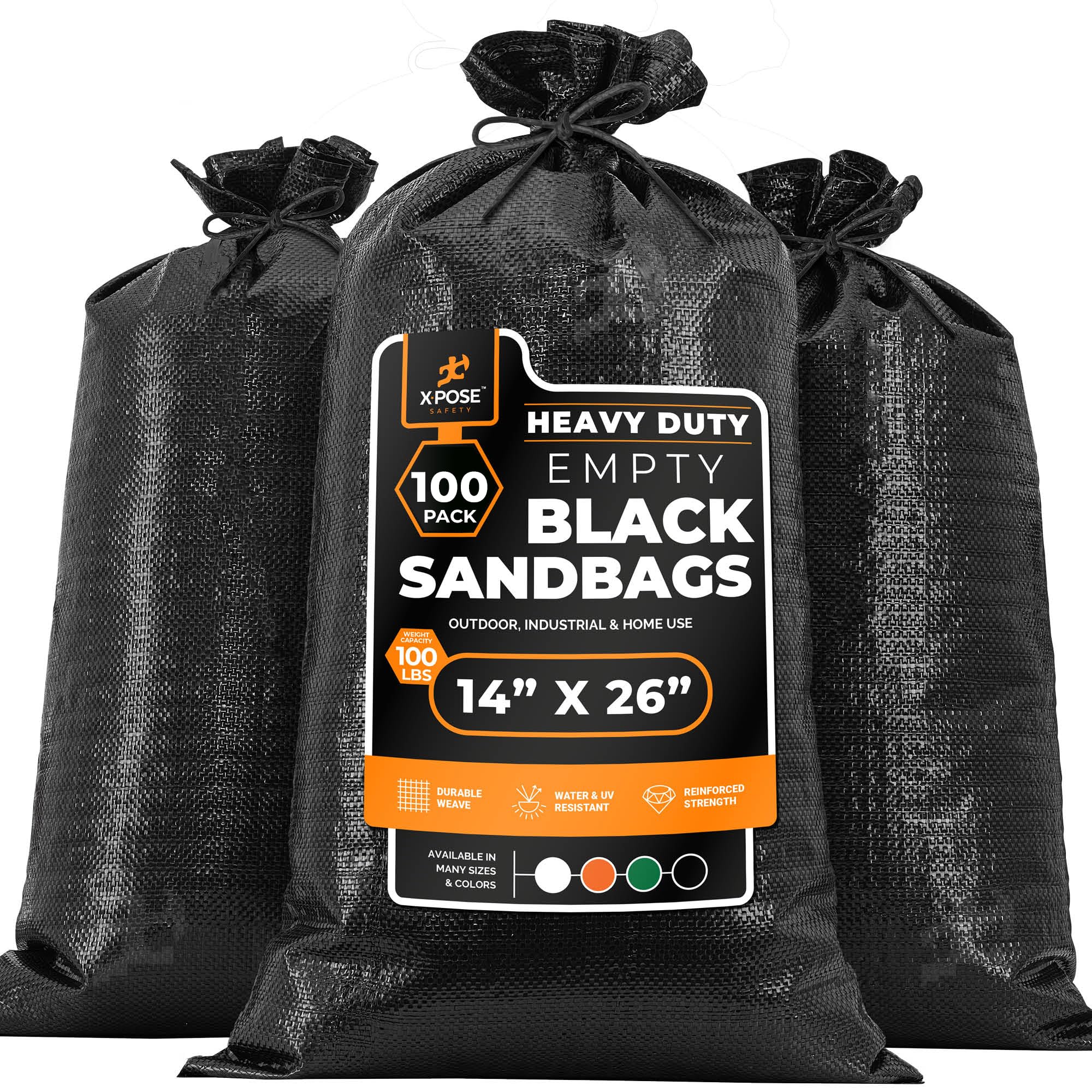 Military Grade Heavy Duty Woven Polypropylene Sand Bags - 14
