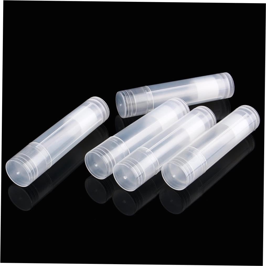 50-Pack 5ml Clear Lip Balm Tubes - Empty DIY Containers for Homemade Lip Balms, Cosmetics & Craft Projects - Perfect for Small Batch Production, Gift Making & DIY Beauty Products