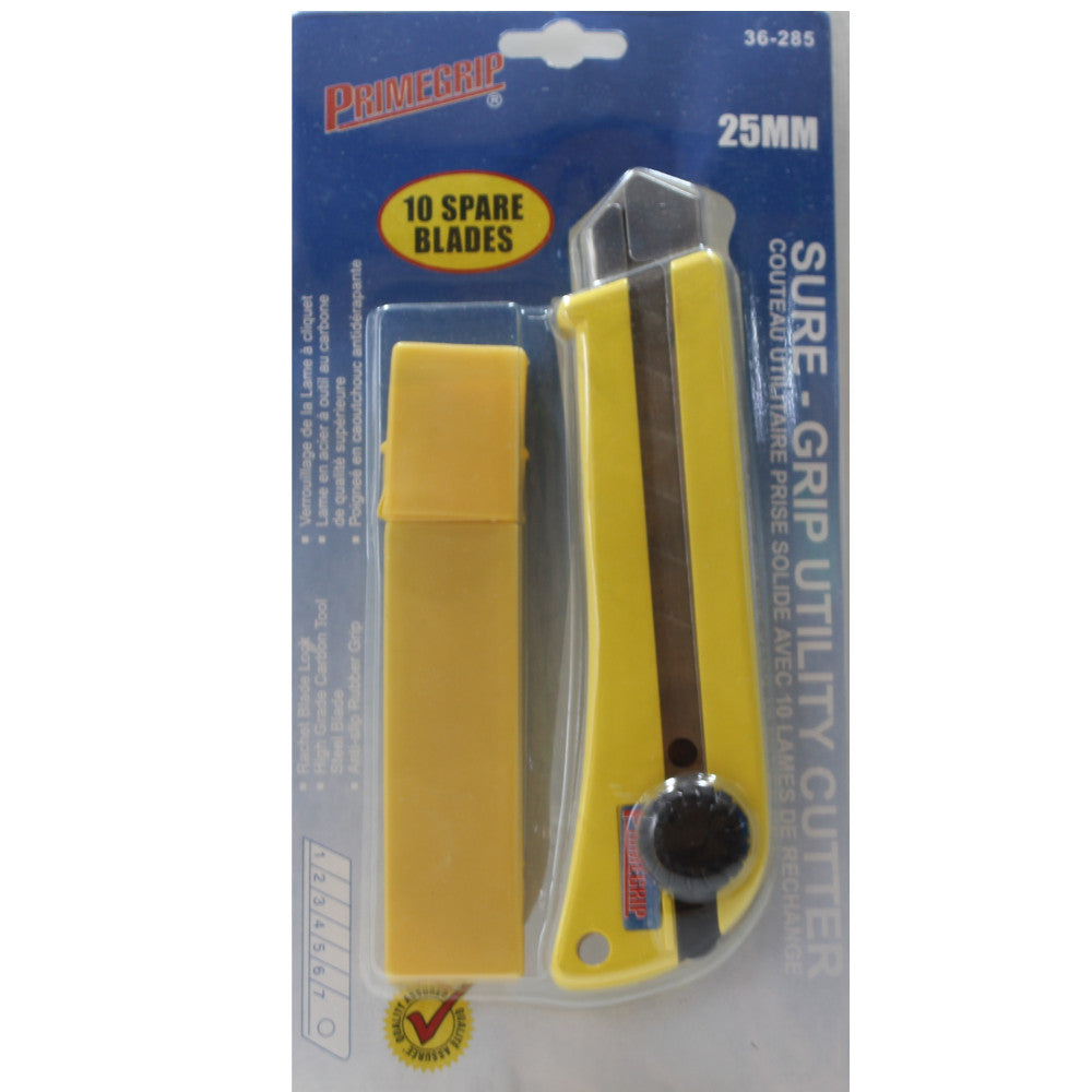 PRIMEGRIP Heavy Duty Utility Knife - 36 Pack Industrial Box Cutter with Retractable Blade for Warehouse, Construction & DIY Projects