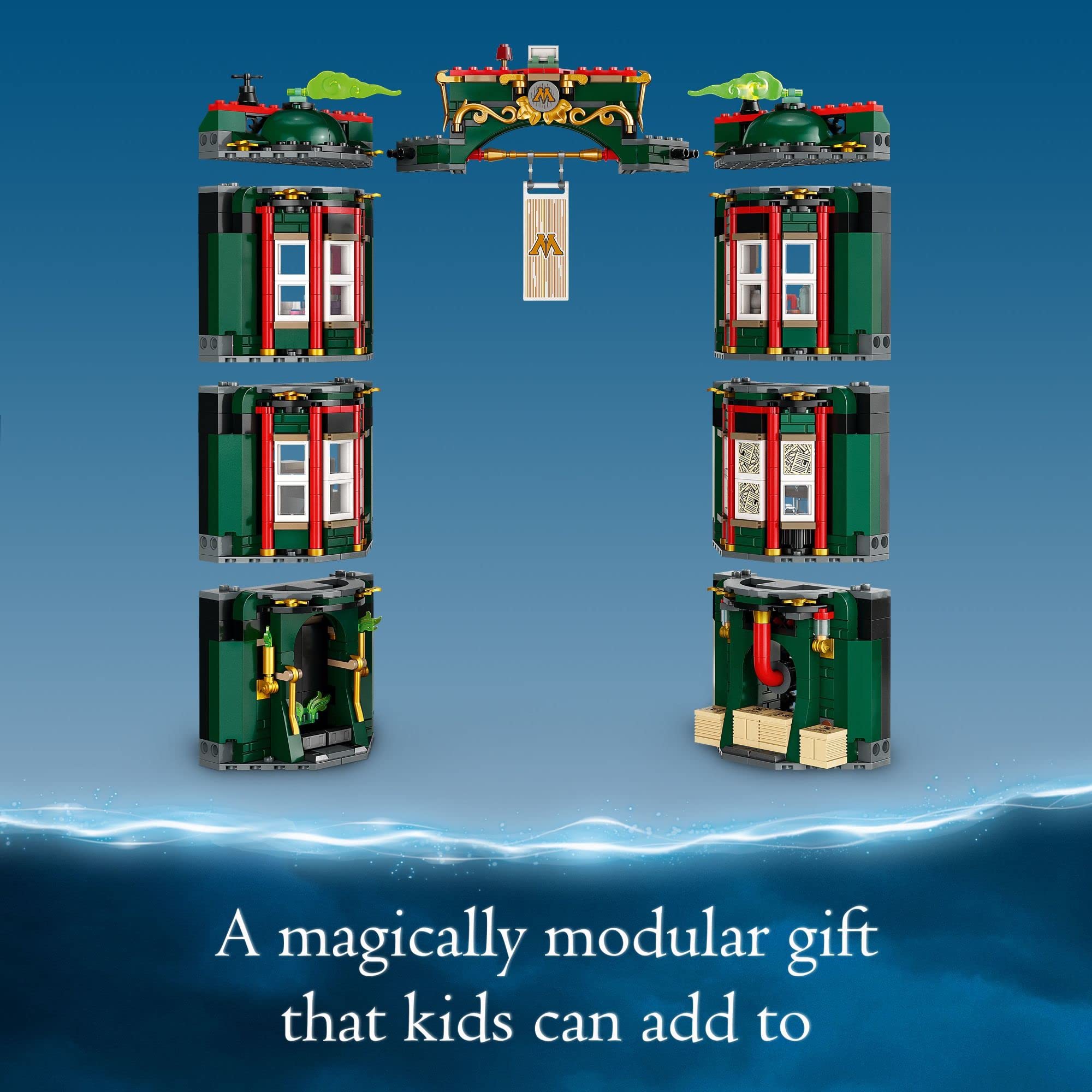 LEGO Harry Potter The Ministry of Magic 76403 Building Set with 12 Minifigures & Transformation Feature | Modular Wizarding World Collectible Toy | Perfect Gift for Potter Fans & Model Builders | Great for Play, Display & Harry Potter Themed Parties