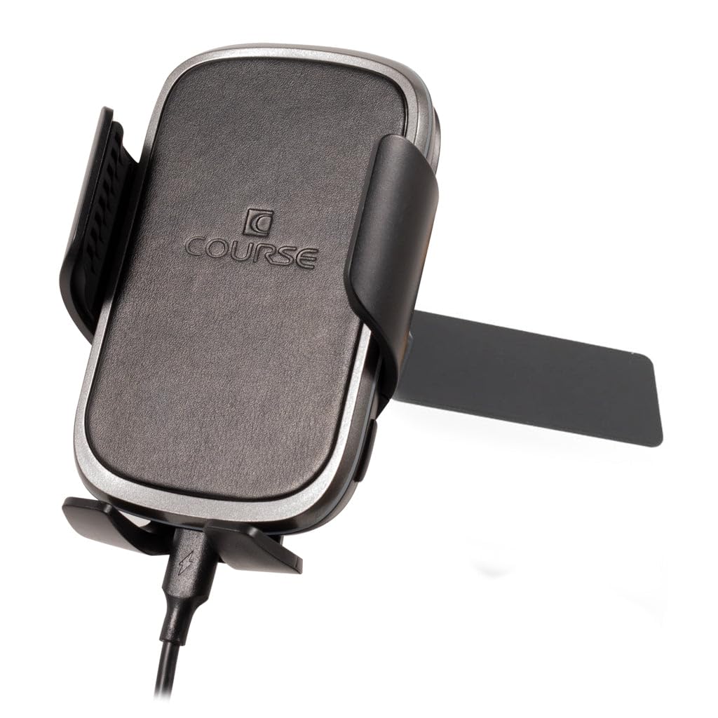 Course Motorsports DirectFit Auto-Grip Wireless Charging Phone Mount for Ford Escape (2013-2018) & C-MAX (2013-2020) - Black Car Phone Holder with Automatic Clamping - Perfect for Hands-Free Charging While Driving