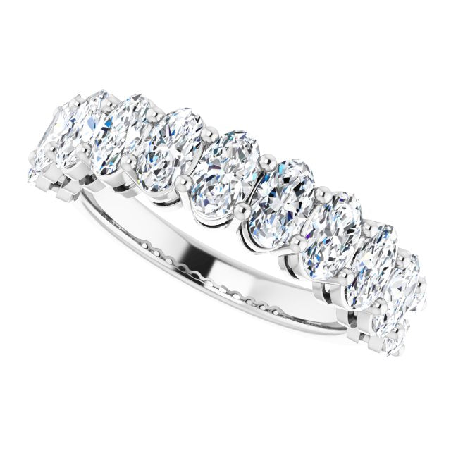 2.31 Carat Oval Cut Diamond Wedding Band Ring for Women - Elegant Bridal Jewelry for Engagement, Anniversary & Special Occasions