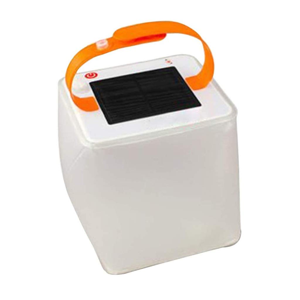 Solar Powered Inflatable LED Camping Light - Portable, Collapsible & Waterproof for Outdoor Adventures, Backpacking, Hiking, and Emergency Use