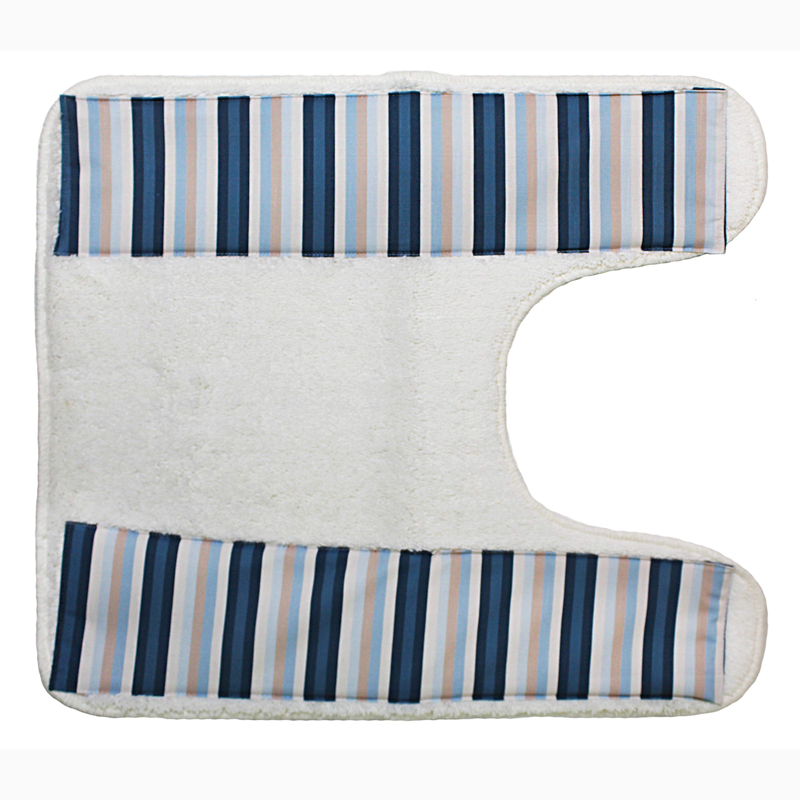 Beautifully Elegant Blue Contour Bath Mat - Non-Slip, Soft & Absorbent for Bathroom, Shower & Spa - Perfect Home Decor Gift