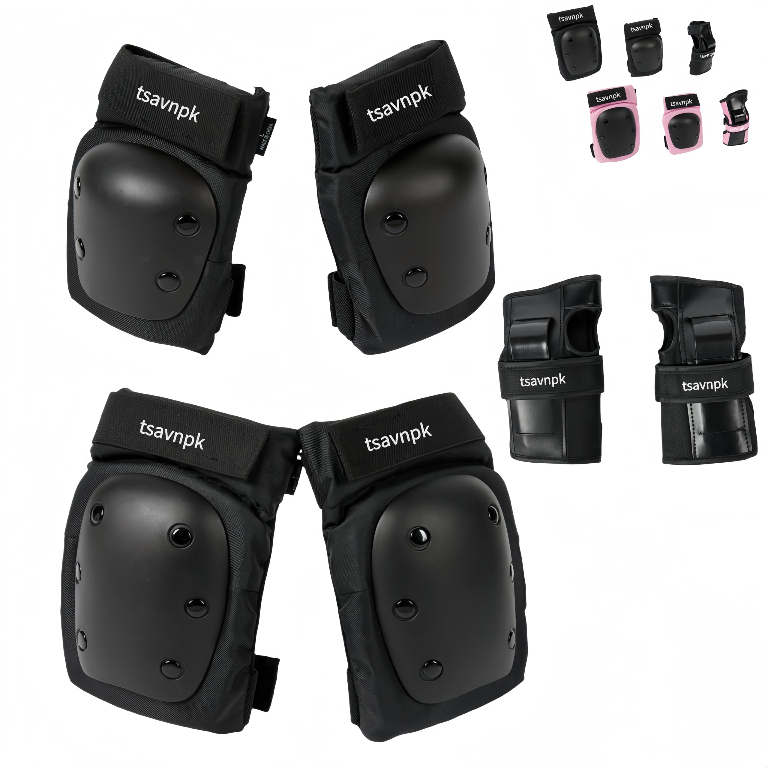 Best 6-in-1 Knee & Elbow Pads Set for Kids/Adults/Youth - Protective Gear for Skateboarding, Biking, Roller Skating & Cycling - Perfect for Outdoor Sports & Extreme Activities