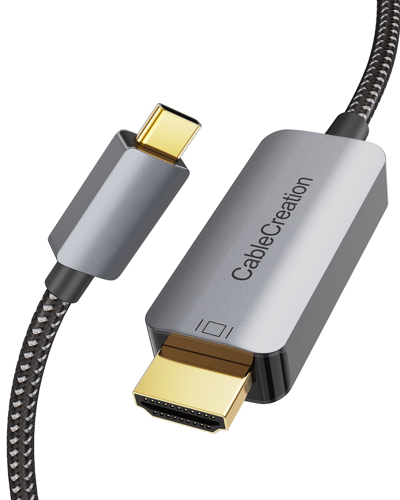 CableCreation USB C to HDMI Cable 6FT 4K 60Hz Braided, Thunderbolt 3 Compatible for MacBook Pro/Air, iPad Pro, Surface Book 2, Galaxy S22/S20/S10 - Perfect for Home Office, Streaming & Presentations