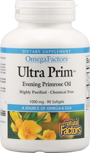OmegaFactors® Ultra Prim™ Evening Primrose Oil 1000mg Softgels - Supports Women's Health, Hormonal Balance & Skin Care | Perfect for PMS Relief, Menopause Support & Healthy Skin Maintenance