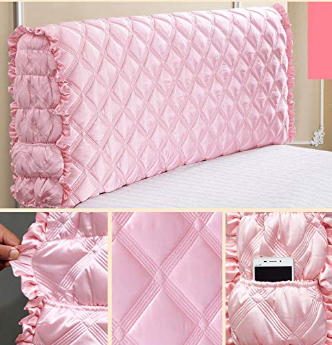 GettyGears Quilted Satin Stretch Headboard Slipcover - 70