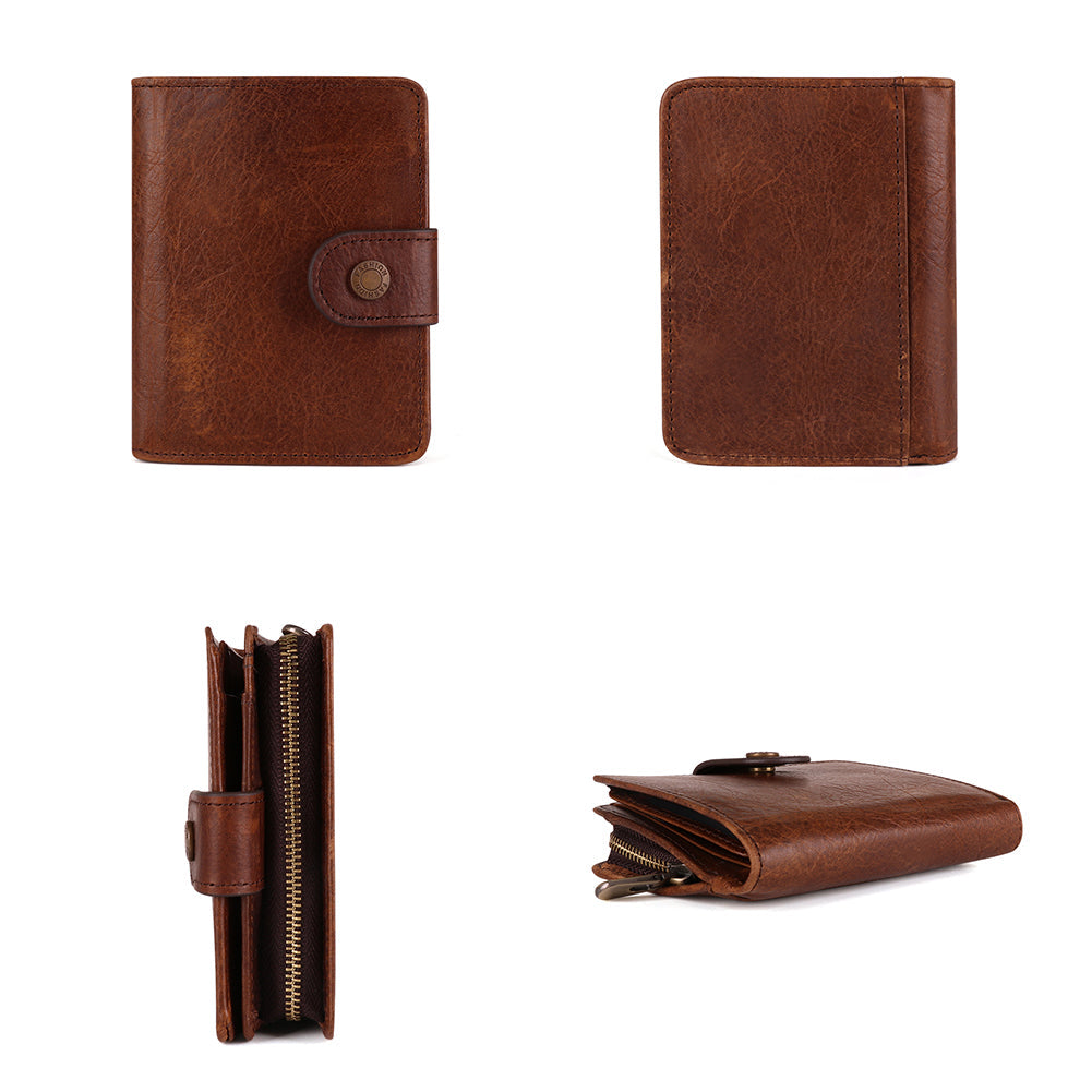 RFID Blocking Bifold Wallet for Men - Slim Leather Credit Card Holder with Money Clip - Perfect for Travel, Business & Everyday Use