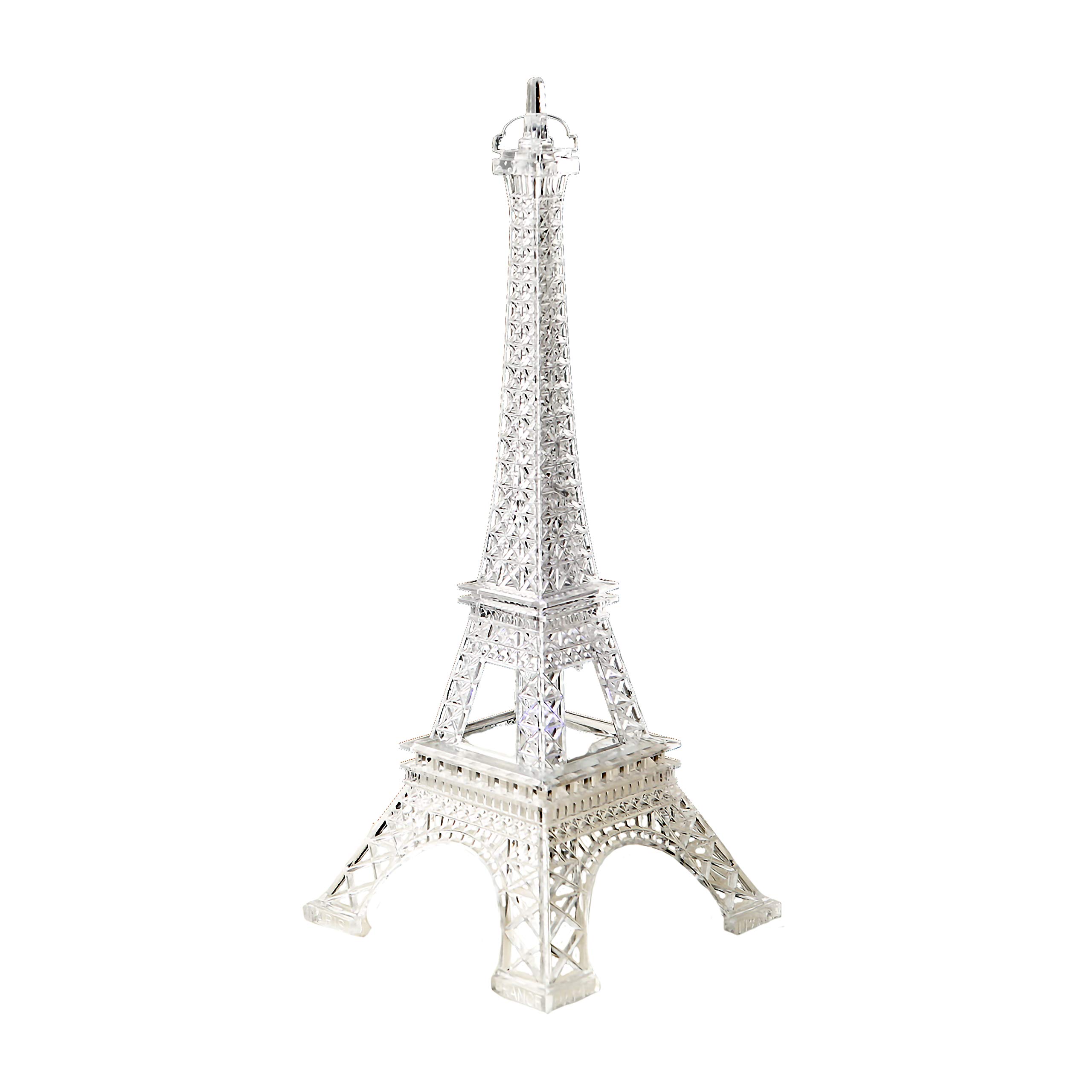 FASHIONCRAFT 2301 Clear Acrylic Eiffel Tower Centerpiece with Colorful LED Lights - Paris Themed Party Decor, Wedding Favor (Pack of 20) - Perfect for Parisian Parties, Wedding Receptions & Home Decor