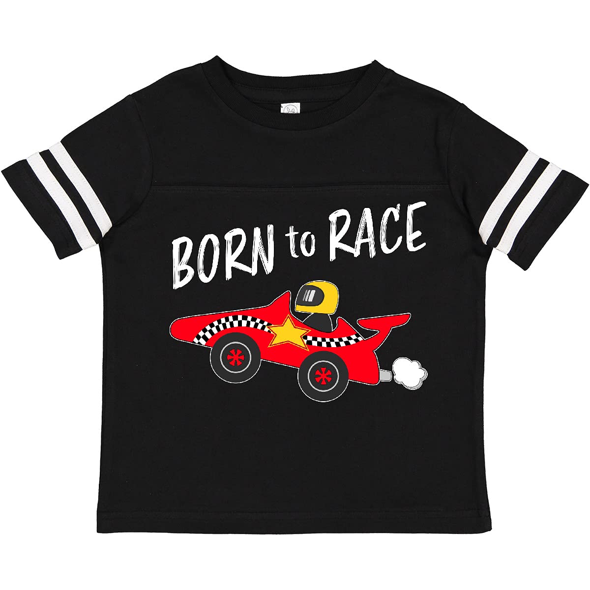 Inktastic Born to Race - Red Race Car Toddler T-Shirt for Boys & Girls | Cute Toddler Graphic Tee | Soft Cotton Kids Shirt for Racing Fans | Perfect for Birthday, Playdates & Family Outings