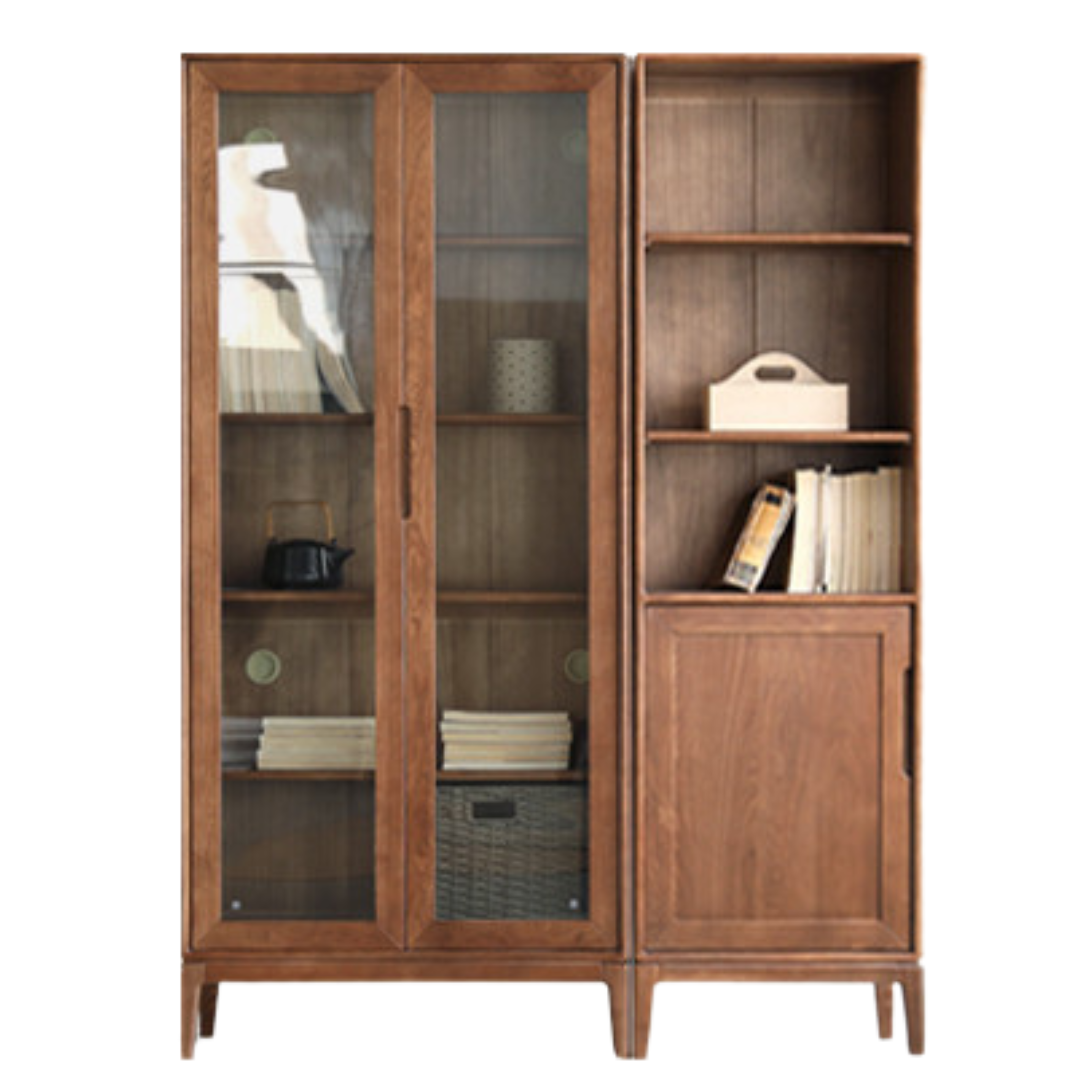 55.1x13.7x74.8 inch / 140x35x190 cm / Walnut color / Ash AD type