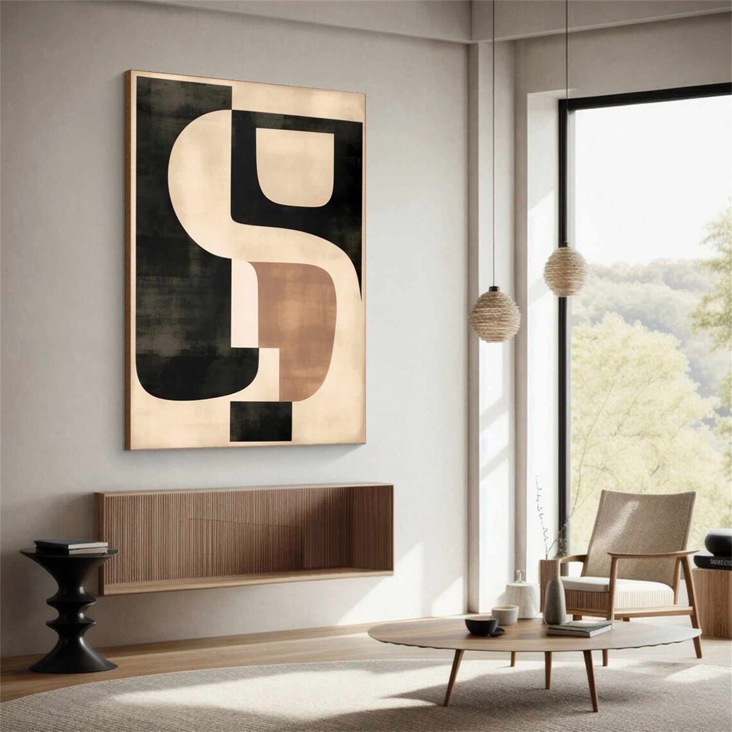 Abstract Tranquility Art Painting #WS304 - Modern Wall Decor for Living Room, Bedroom & Office - Calming Canvas Artwork for Home & Office Spaces