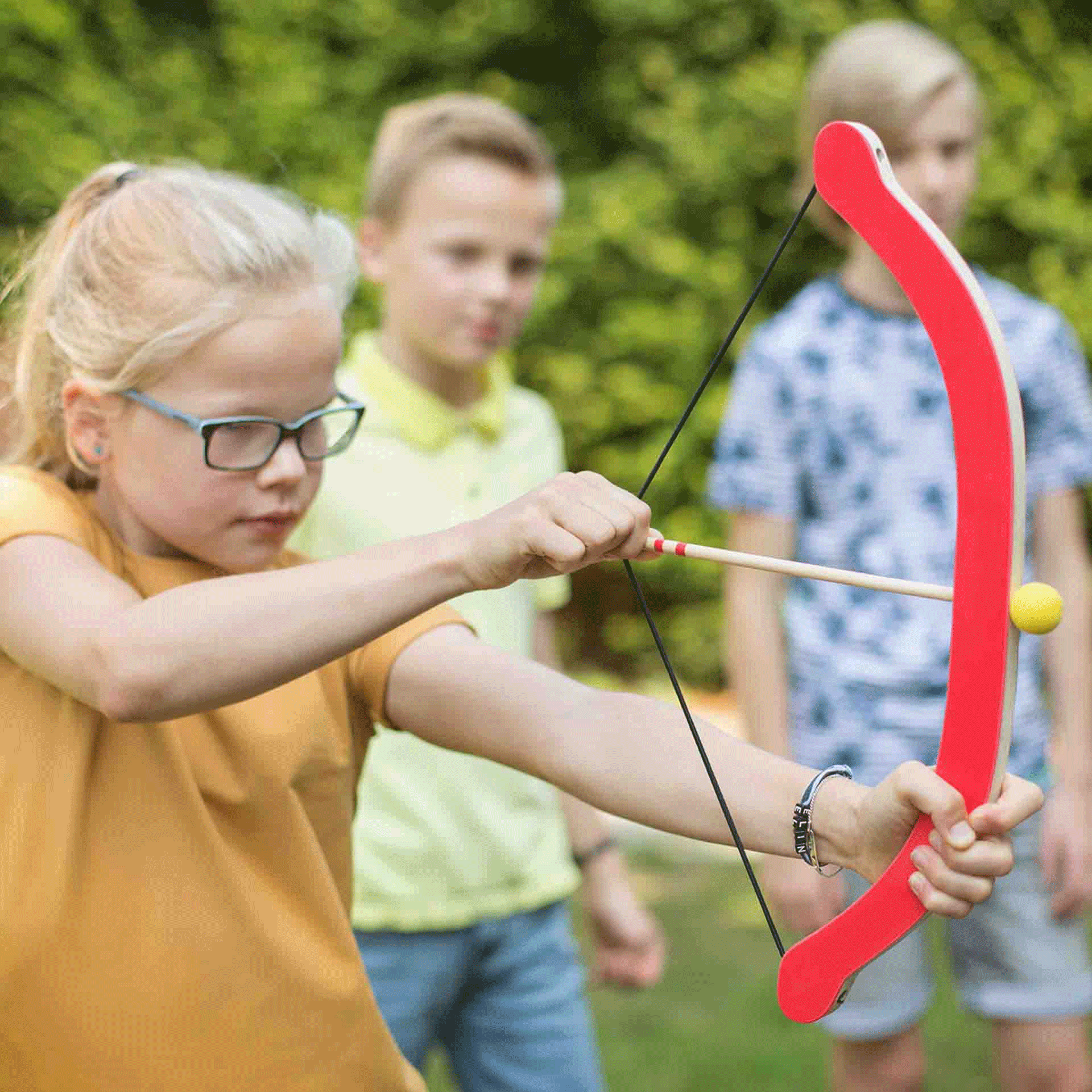 BS Toys Apple Bow and Arrow Set - Safe Foam Archery Toy for Kids - Perfect for Outdoor Play, Birthday Gifts & Pretend Hunting Games
