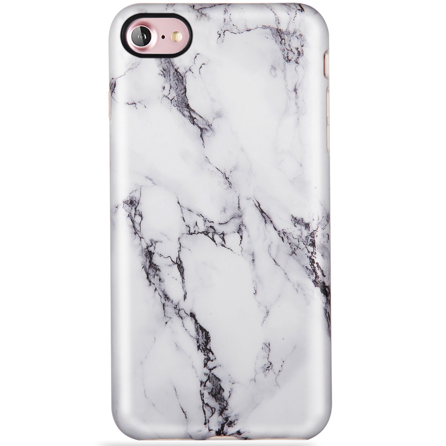 LUMARKE iPhone SE2/7/8 Case - Slim Fit Soft TPU Protective Cover with Cute Black & White Marble Design for Women & Girls | Perfect for Everyday Use, Work & Travel
