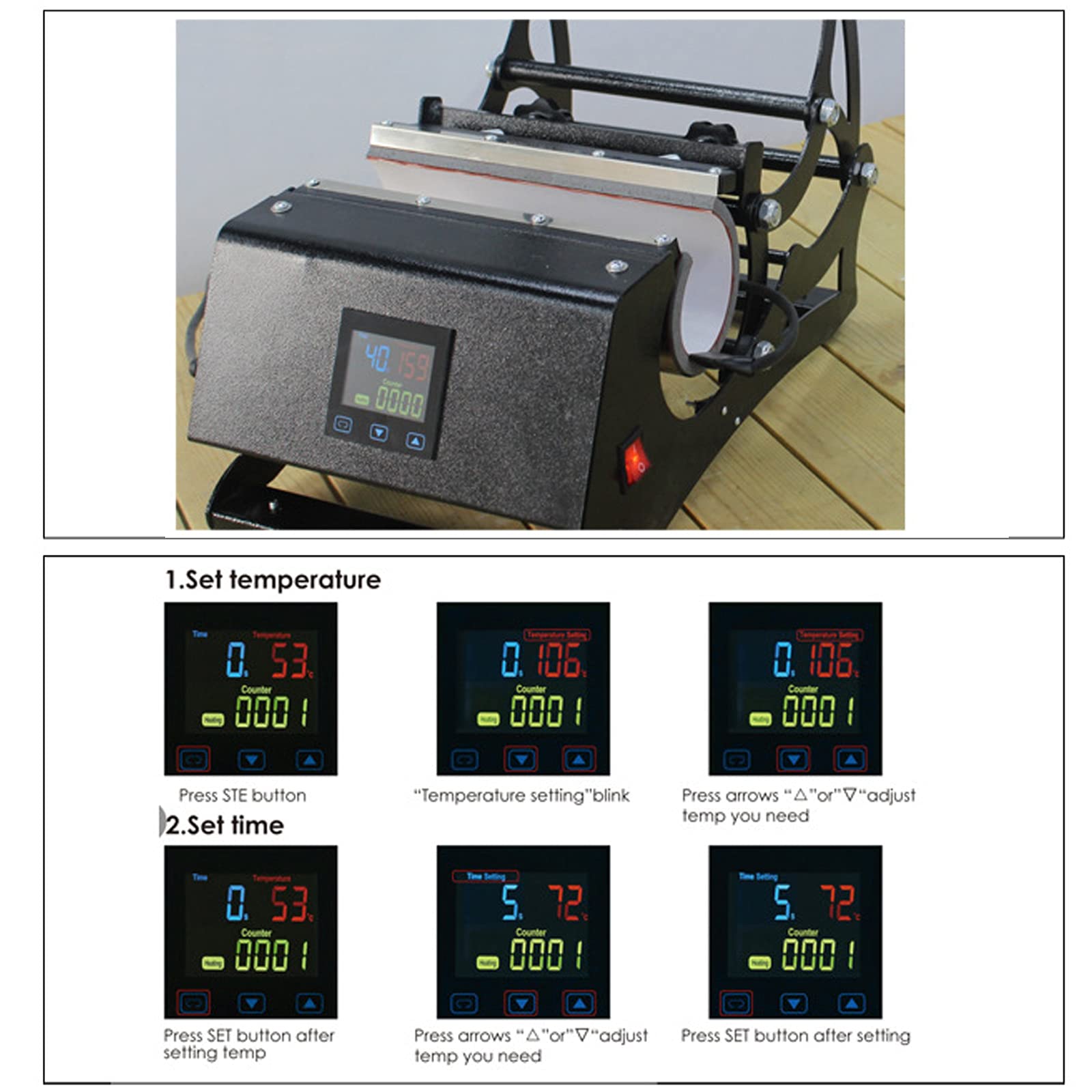 DNYSYSJ 550W 110V Sublimation Heat Press Machine for Bottle, Mug & Tumbler - Perfect for DIY Custom Drinkware, Personalized Gifts & Small Business Printing