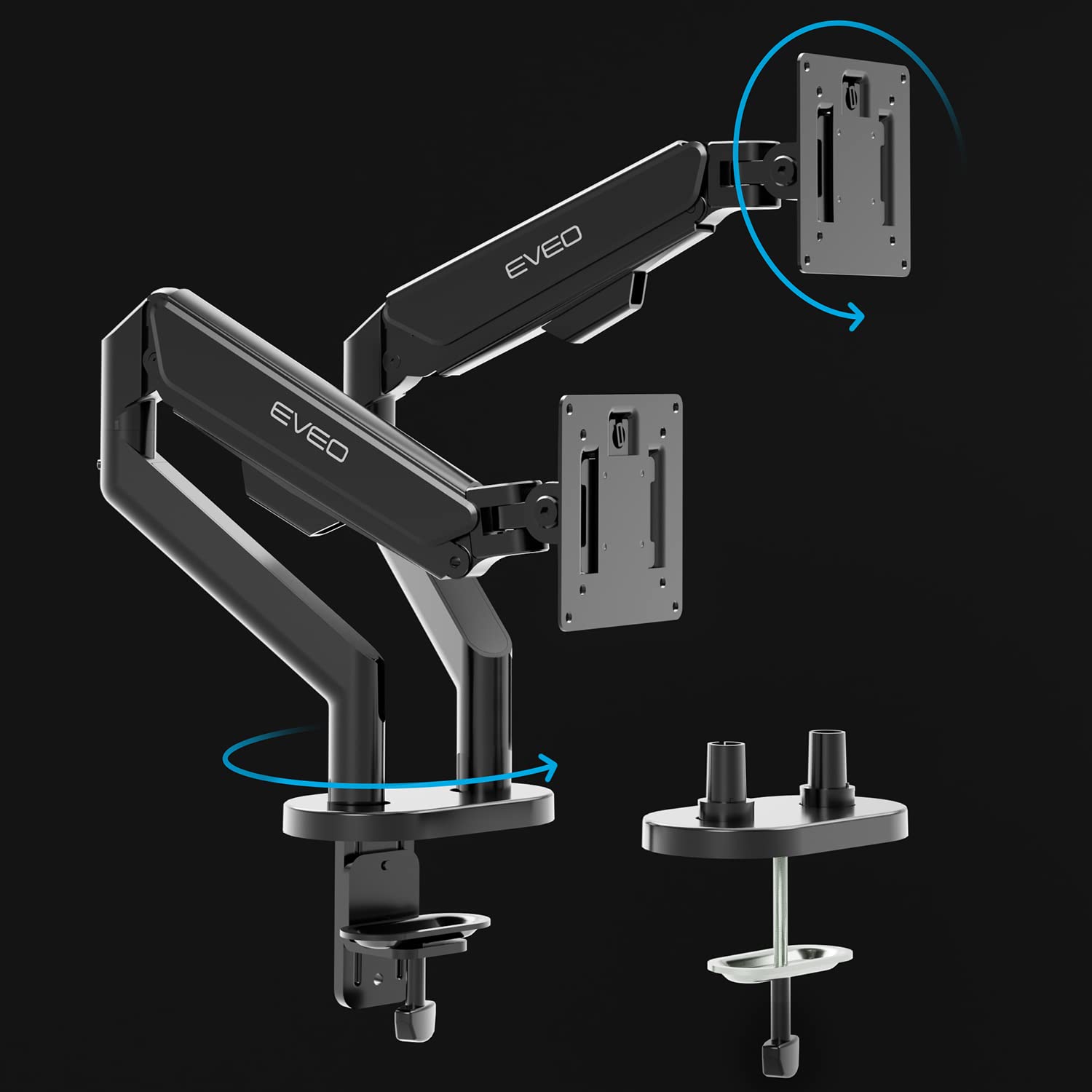 EVEO Premium Dual Monitor Mount Stand for 14