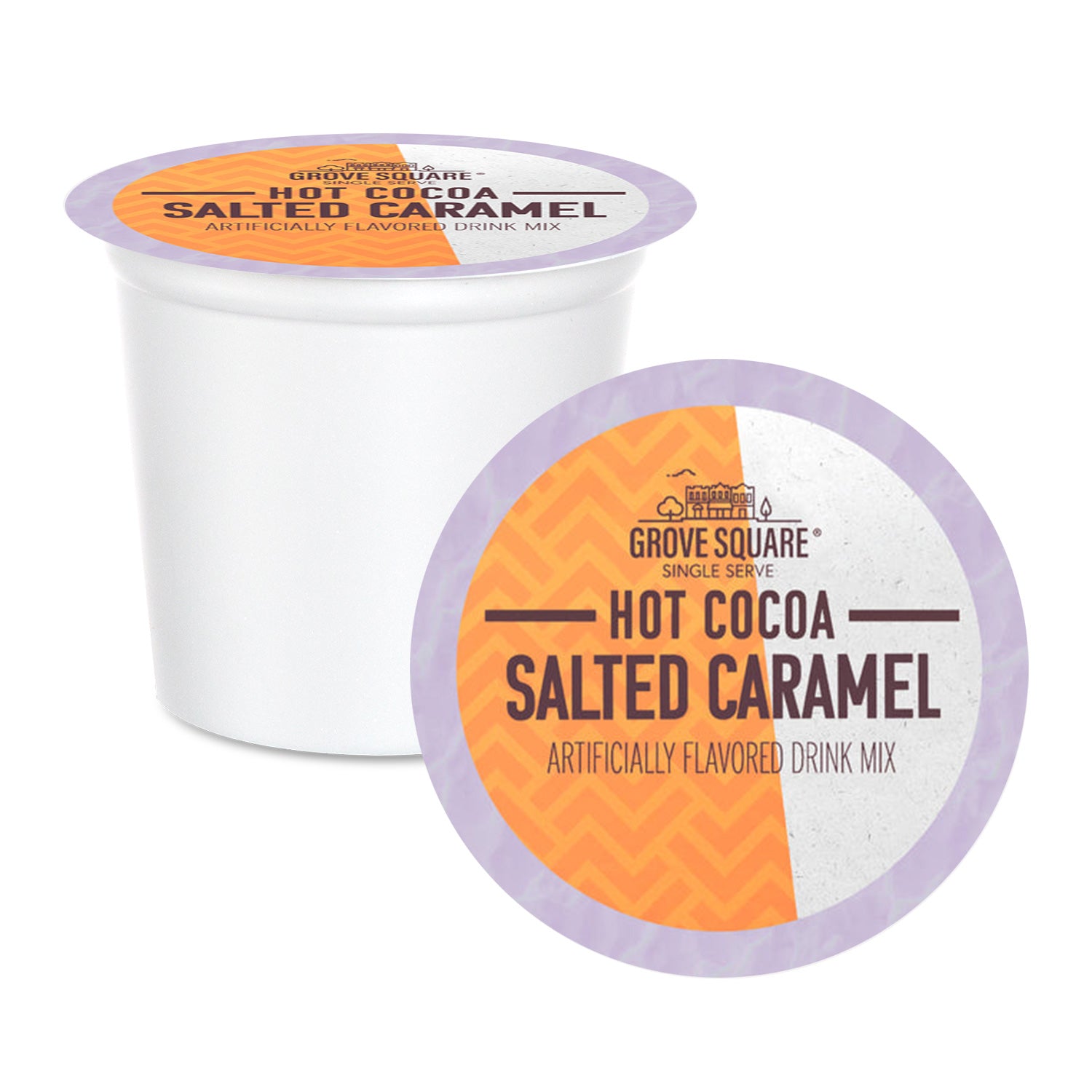 Grove Square Salted Caramel Single Serve Hot Chocolate Packets - 24 Count | Indulgent Instant Cocoa Mix for Office, Home & Winter Comfort