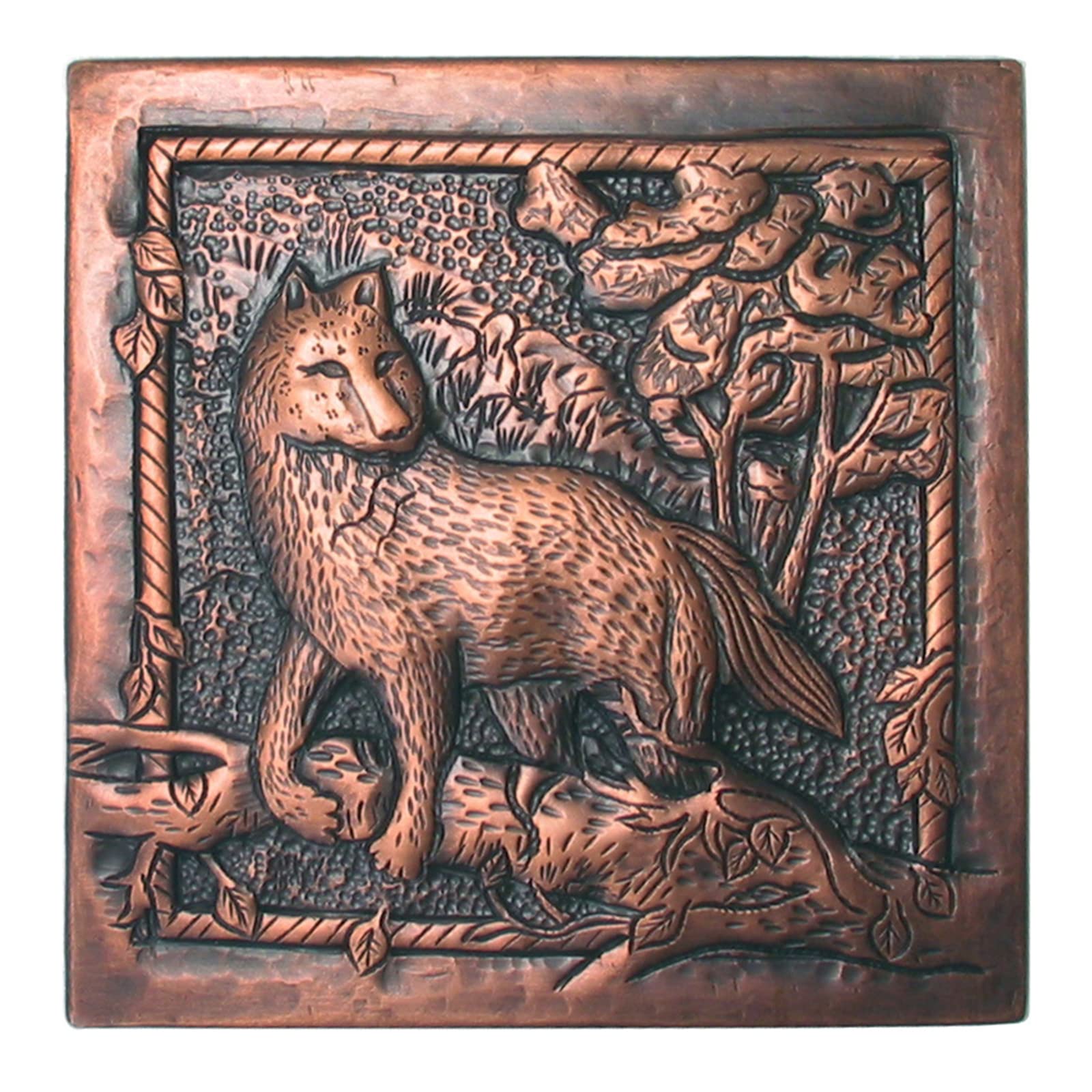 Hand Hammered Copper Backsplash Tile - 18