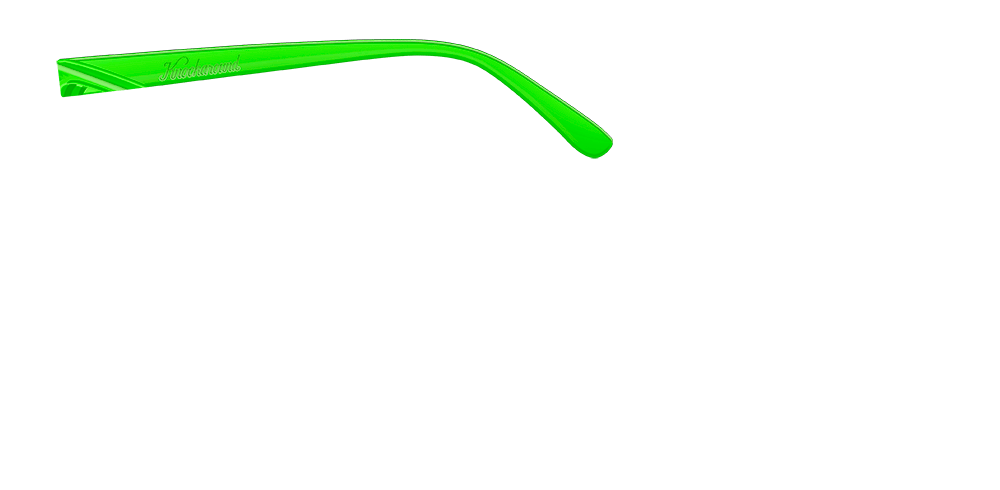 Knockaround Fast Lanes Custom Sunglasses - Polarized UV Protection, Neon Green Frame - Perfect for Running, Driving & Outdoor Activities