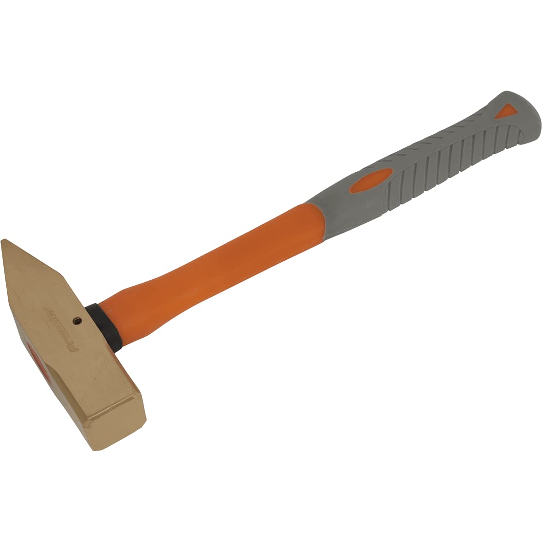 Sealey NS079 2.2lb Non-Sparking Cross Pein Engineer's Hammer - Durable Brass Construction for Safe Use in Hazardous Environments & Explosive Atmospheres