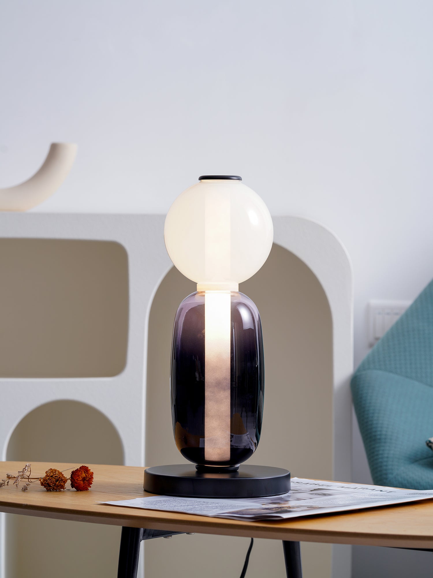 Elegant Candied Glass Table Lamp - Modern Home Decor for Living Room, Bedroom & Office