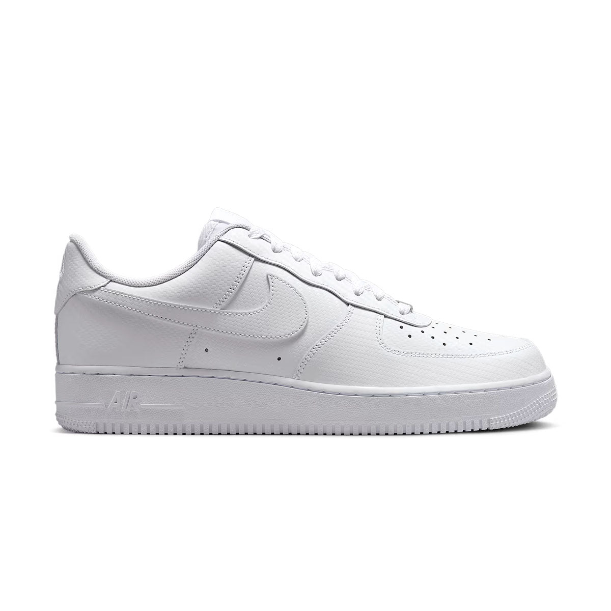 Nike Air Force 1 '07 White Carbon Fiber Sneakers - Men's Basketball Shoes for Casual Wear & Street Style