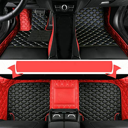 black red car floor mats 3