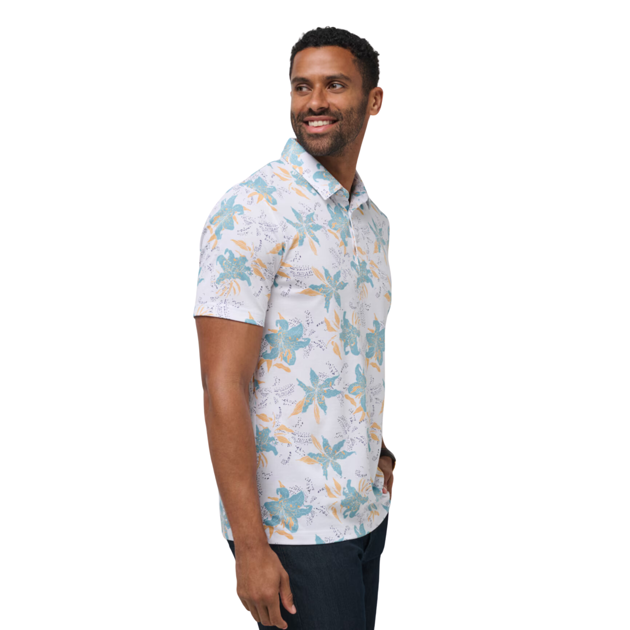 TravisMathew Paradise Peak Men's Performance Polo Shirt - Moisture-Wicking, Breathable & UV Protection for Golf, Tennis & Casual Wear
