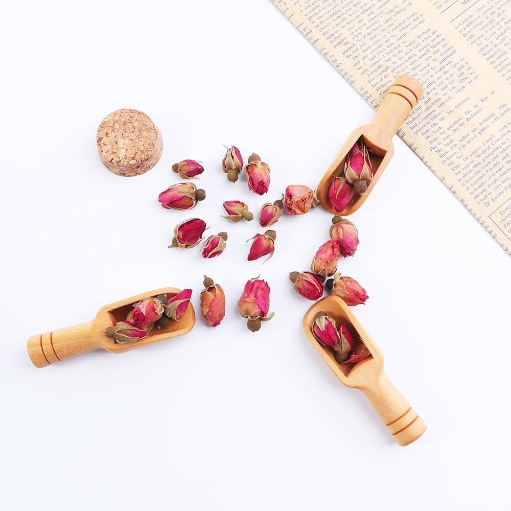 10pcs Mini Wooden Spoons - Small Bamboo Spoons for Bath Salts, Spices, Tea, Sugar, Rice & Flour | Perfect for Kitchen, Coffee, Baking & DIY Crafts