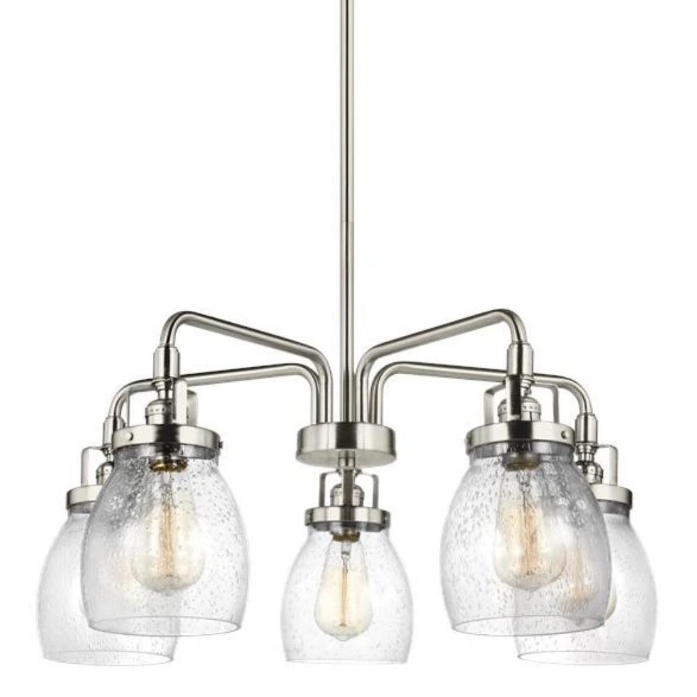 Belton Crystal Chandelier - Elegant Modern Ceiling Light Fixture for Dining Room, Living Room, Bedroom Decor | Dimmable LED Lighting for Home & Wedding Venue