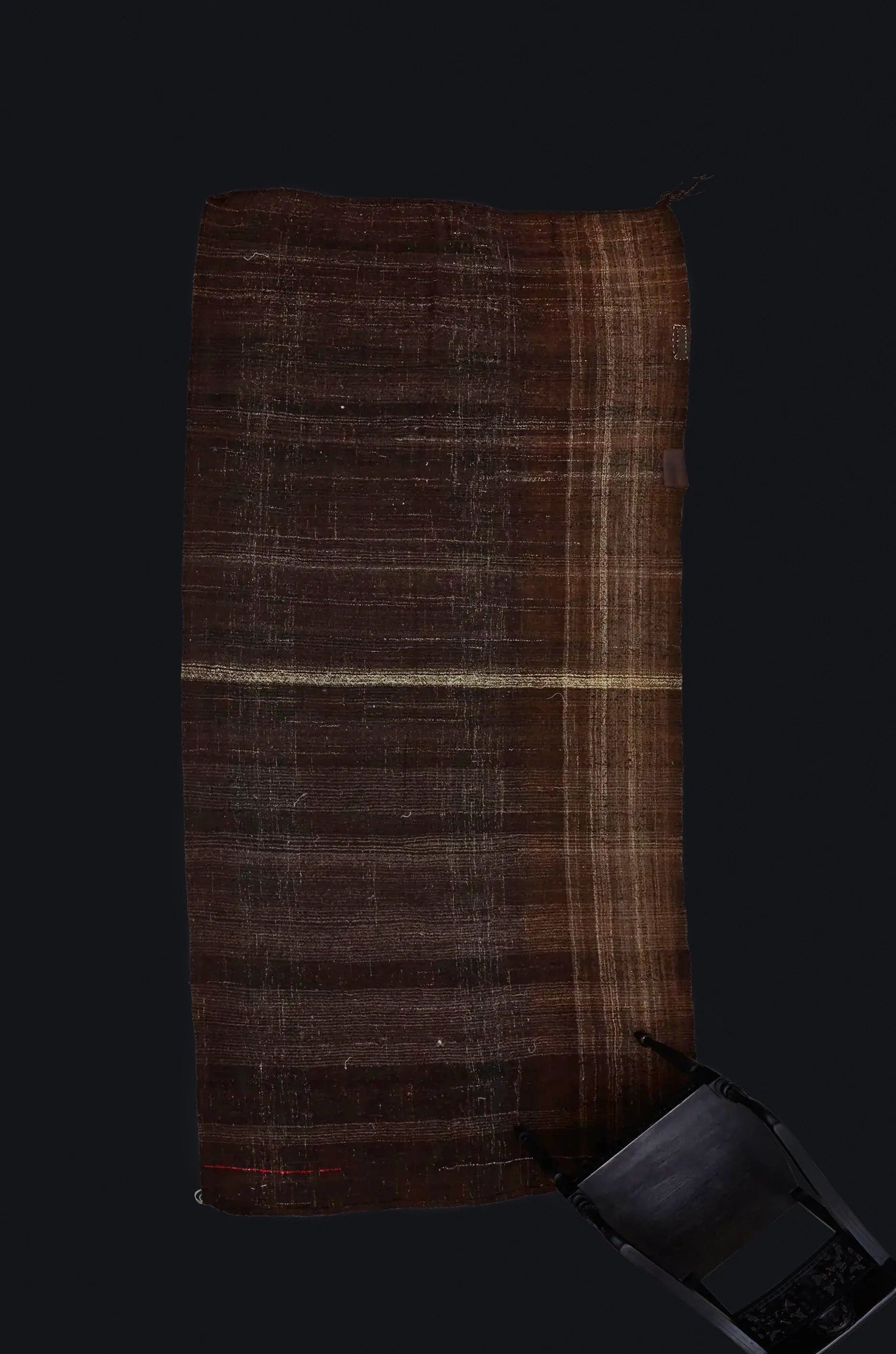 Luxury Bedouin Brown & Cream Handwoven Carpet 5'3