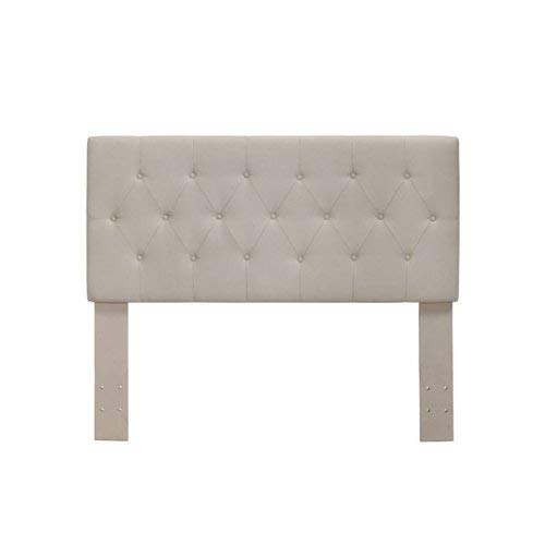 Athena Upholstered Platform Bed Frame - Twin Size, Ivory Upholstery, Modern Bedroom Furniture for Home - Perfect for Small Spaces, Guest Rooms & Cozy Apartments