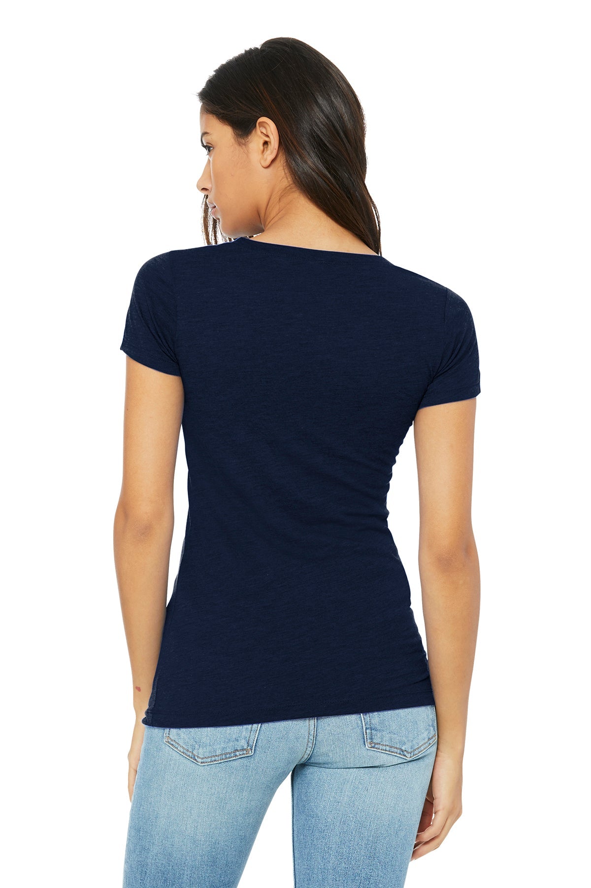 Bella Canvas Women's The Favorite T-Shirt - Soft Cotton Crew Neck Tee for Casual Wear, Workout & Everyday Outfits - Navy Blue